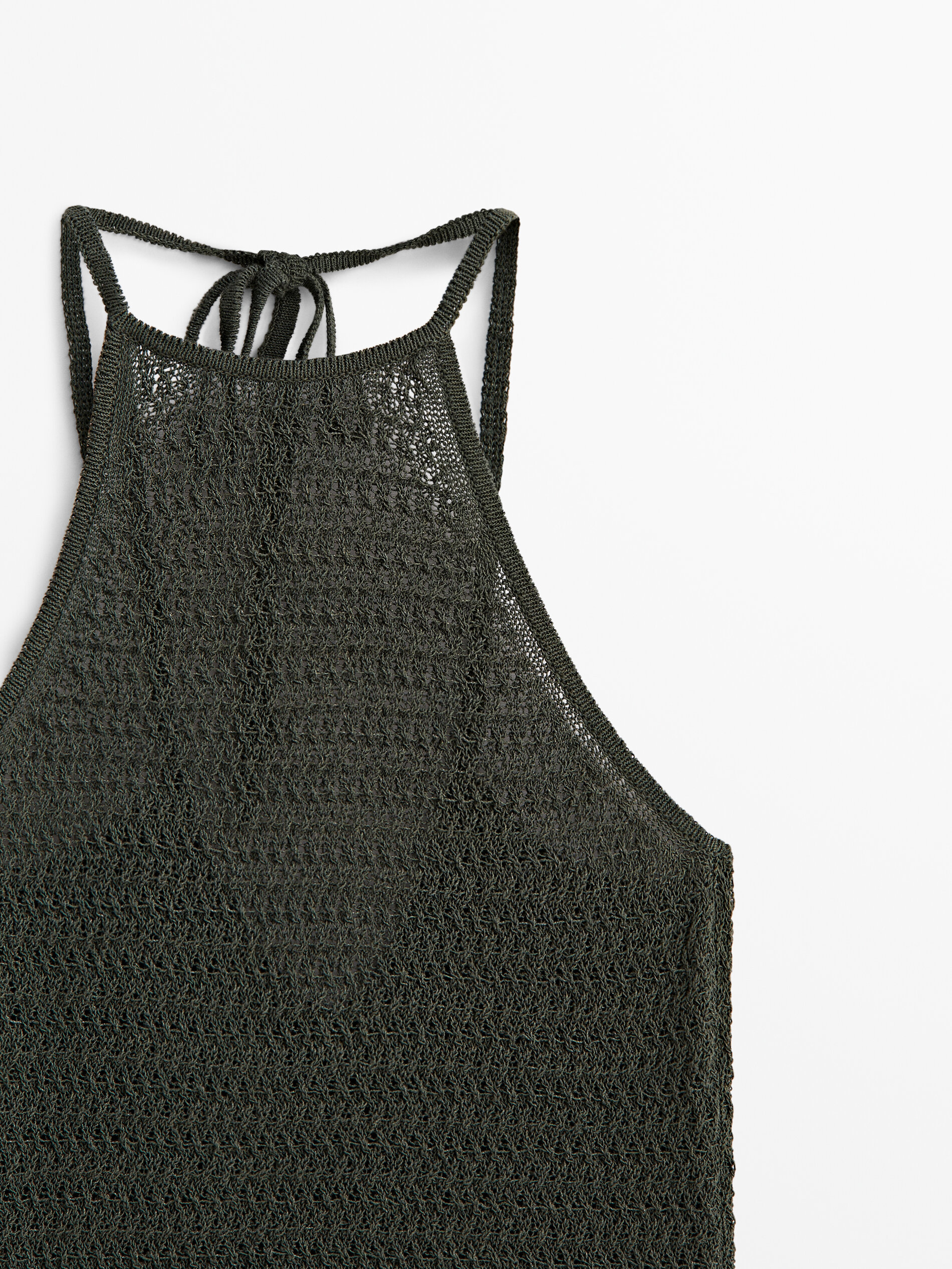 Top punto calado tirantes - KAKI OSCURO