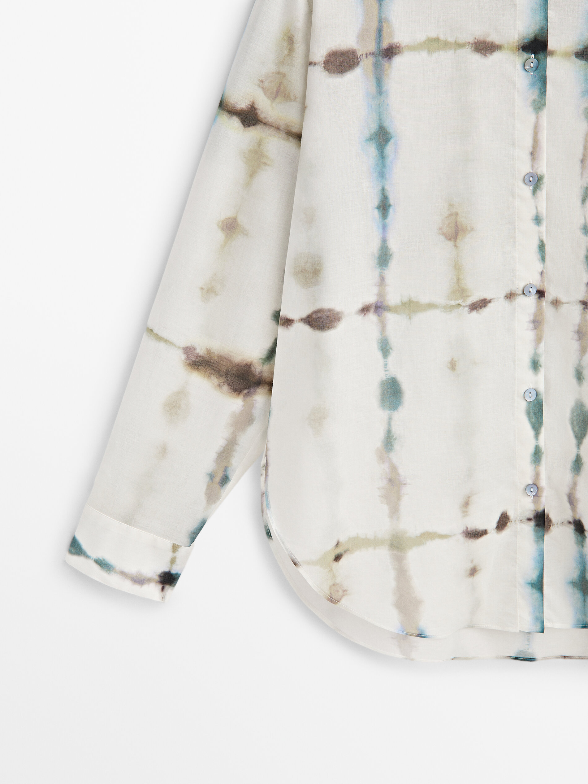 Camisa algodón tie dye - AZUL