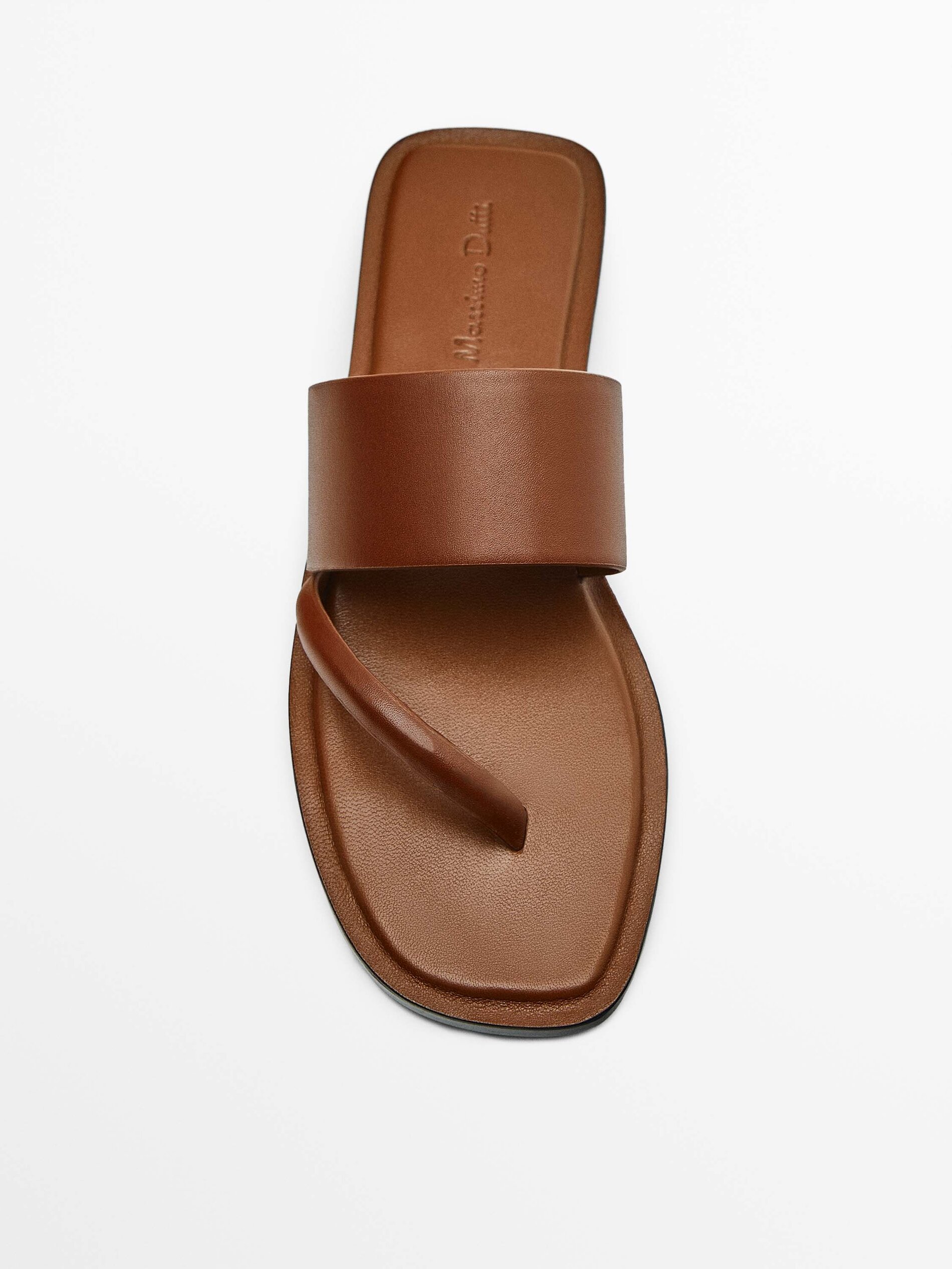 Sandalia tira ancha - CUERO