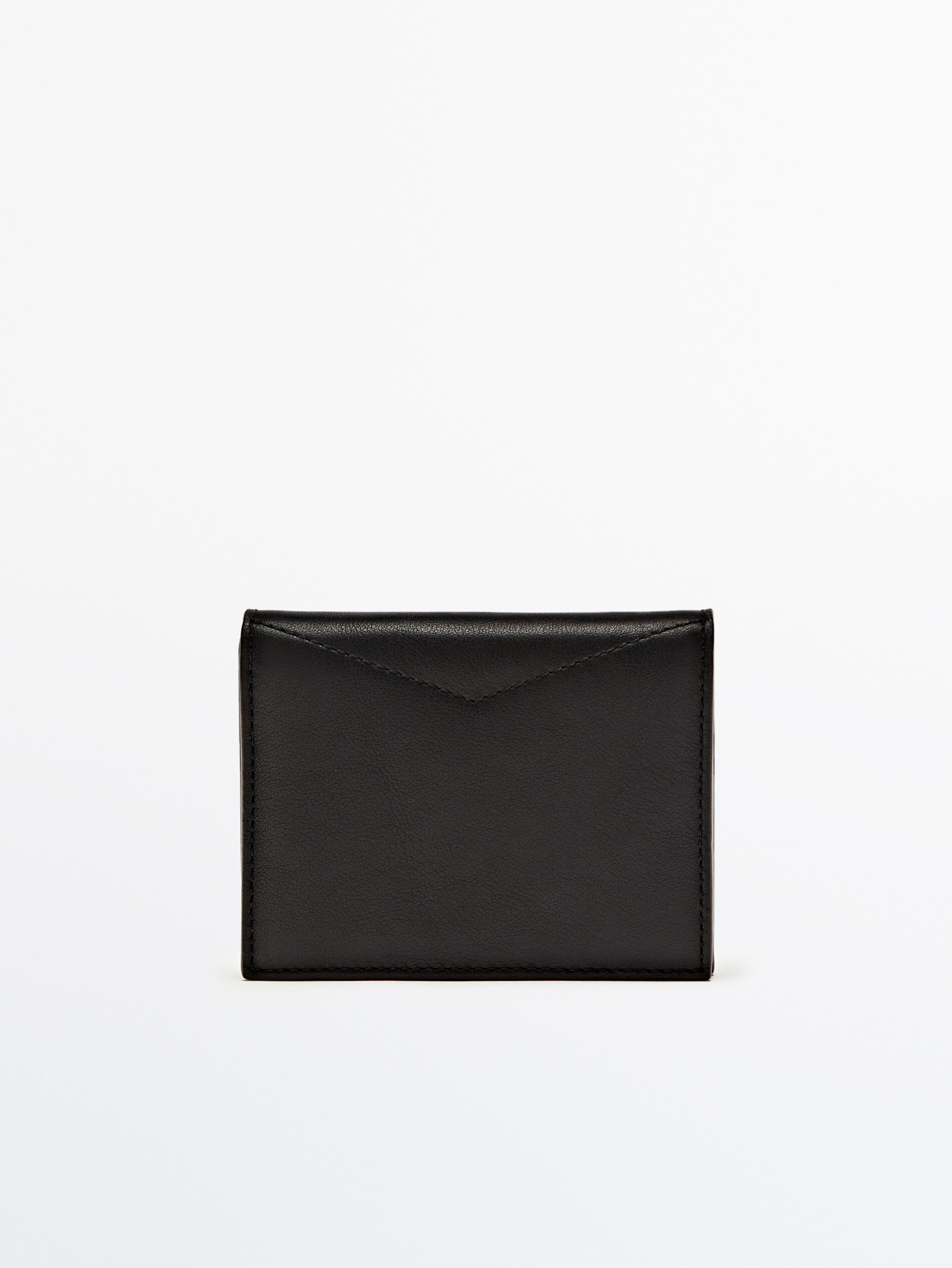 Cartera de piel - NEGRO