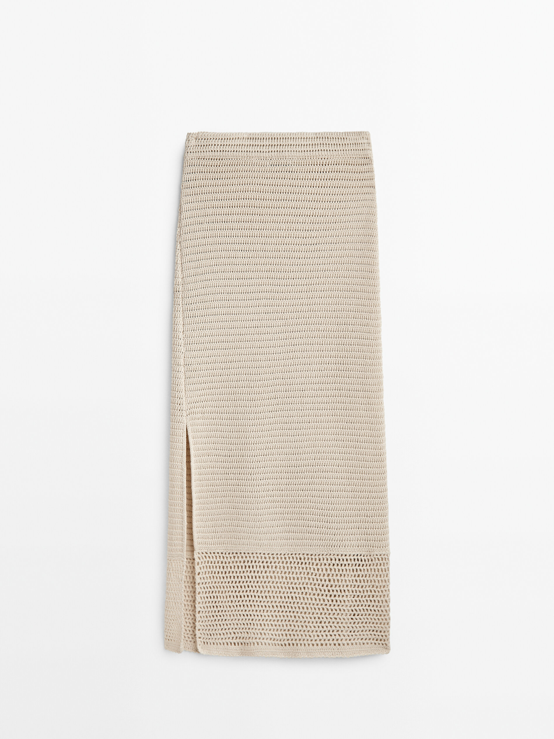 Falda punto crochet - CRUDO