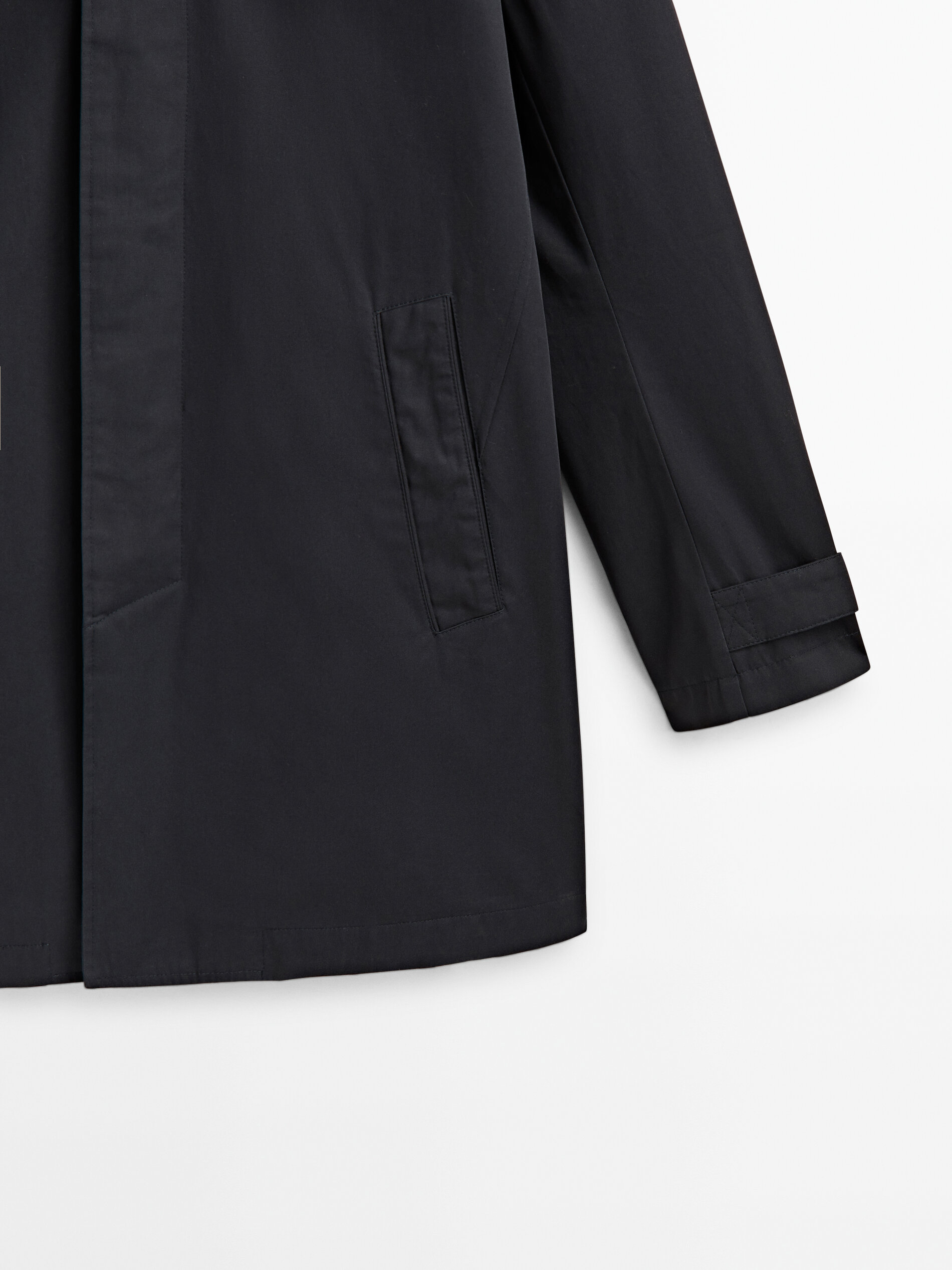 Chaqueta trench algodón interior desmontable - AZUL MARINO