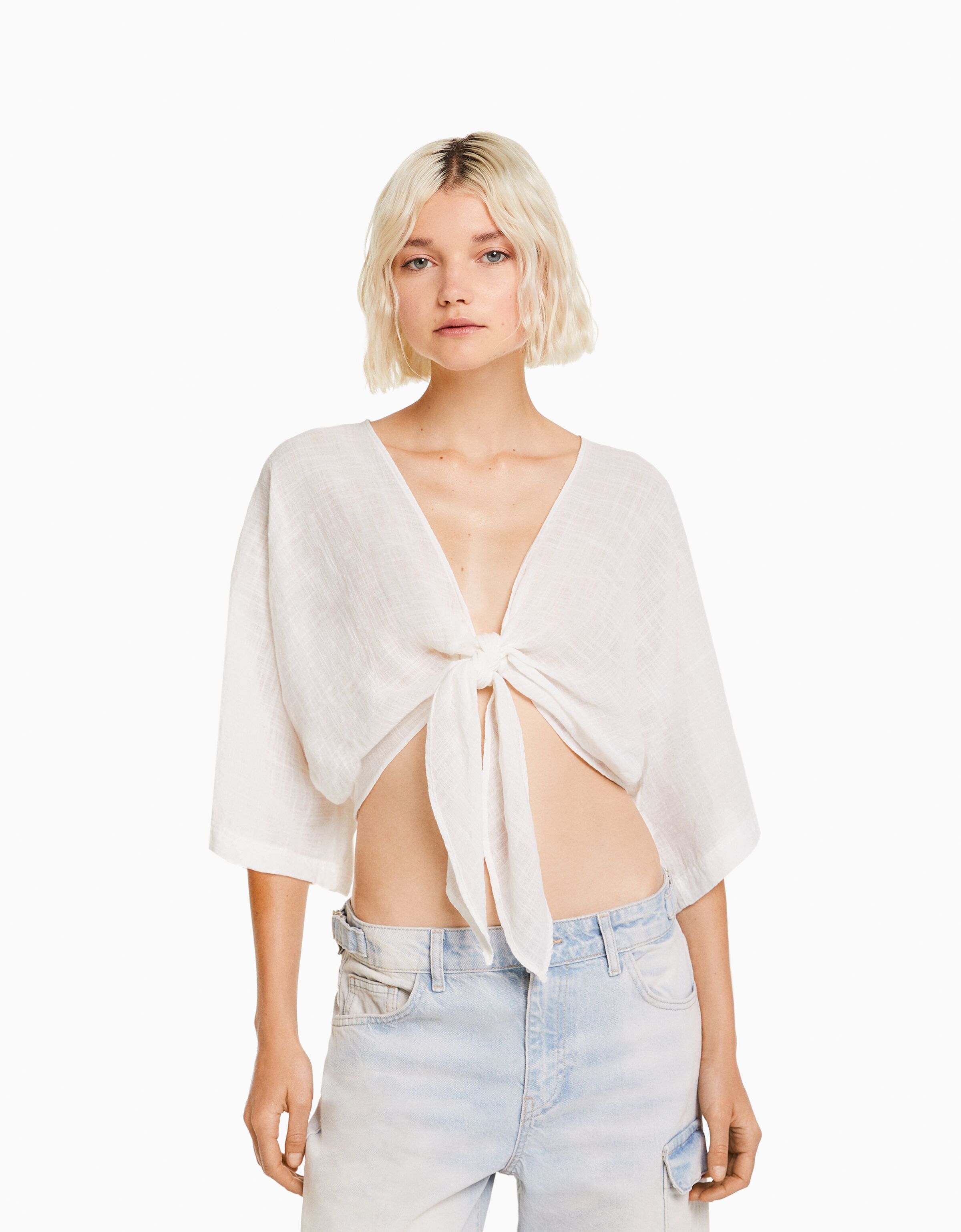 Camisa manga corta rústica