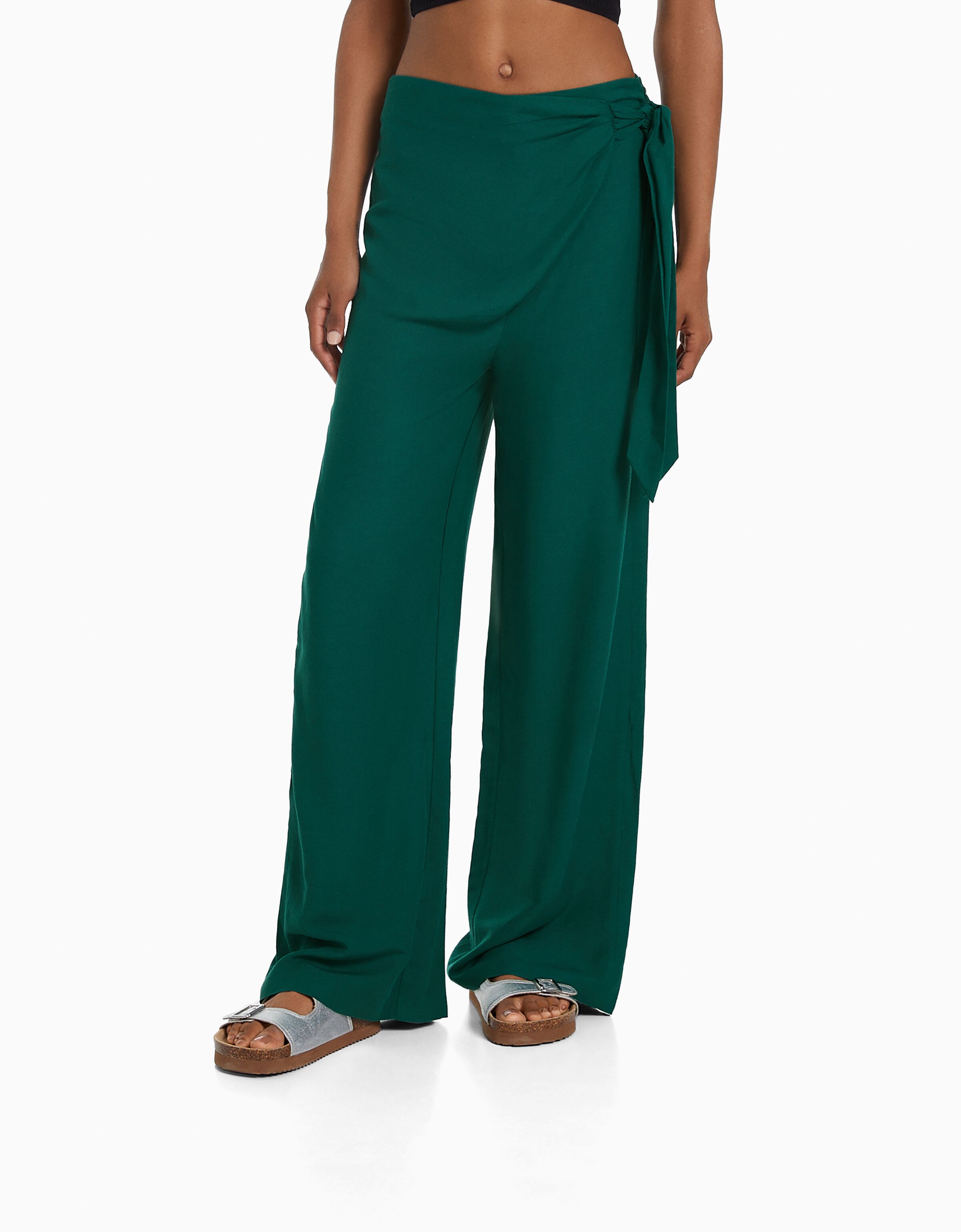 Pantalón pareo con lino