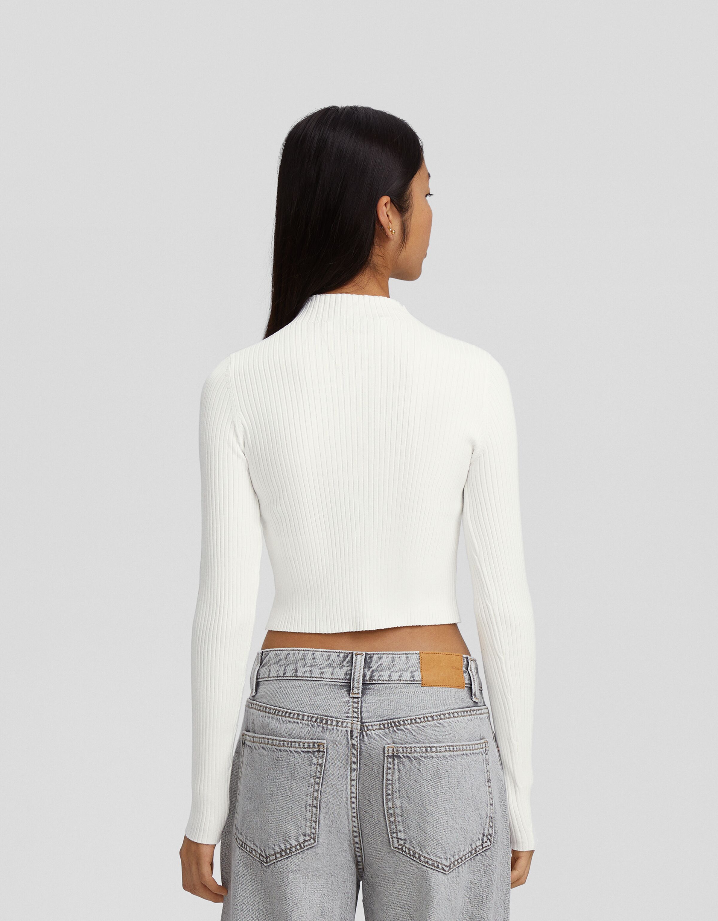 Jersey cuello subido rib