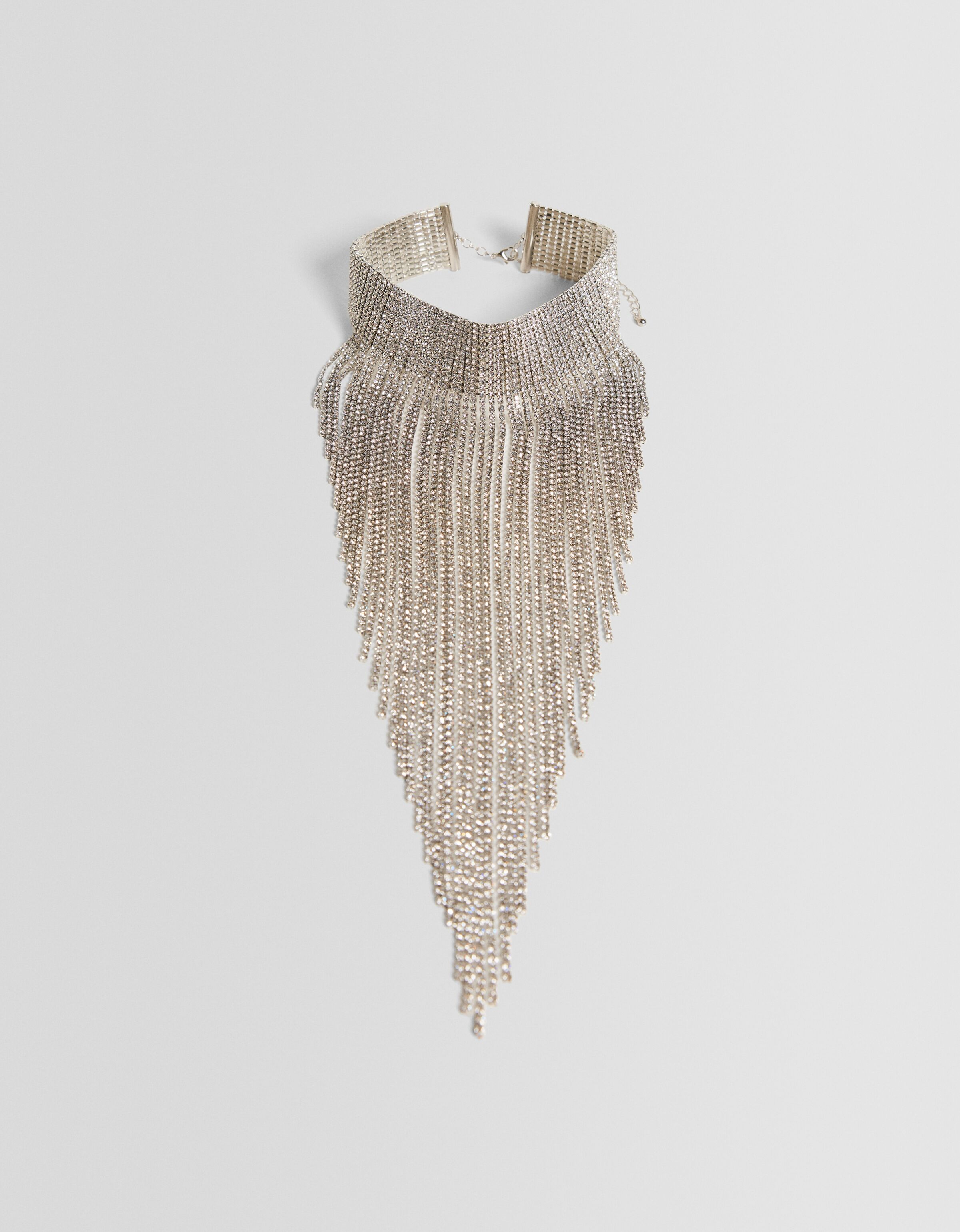 Collar cascada pedrería