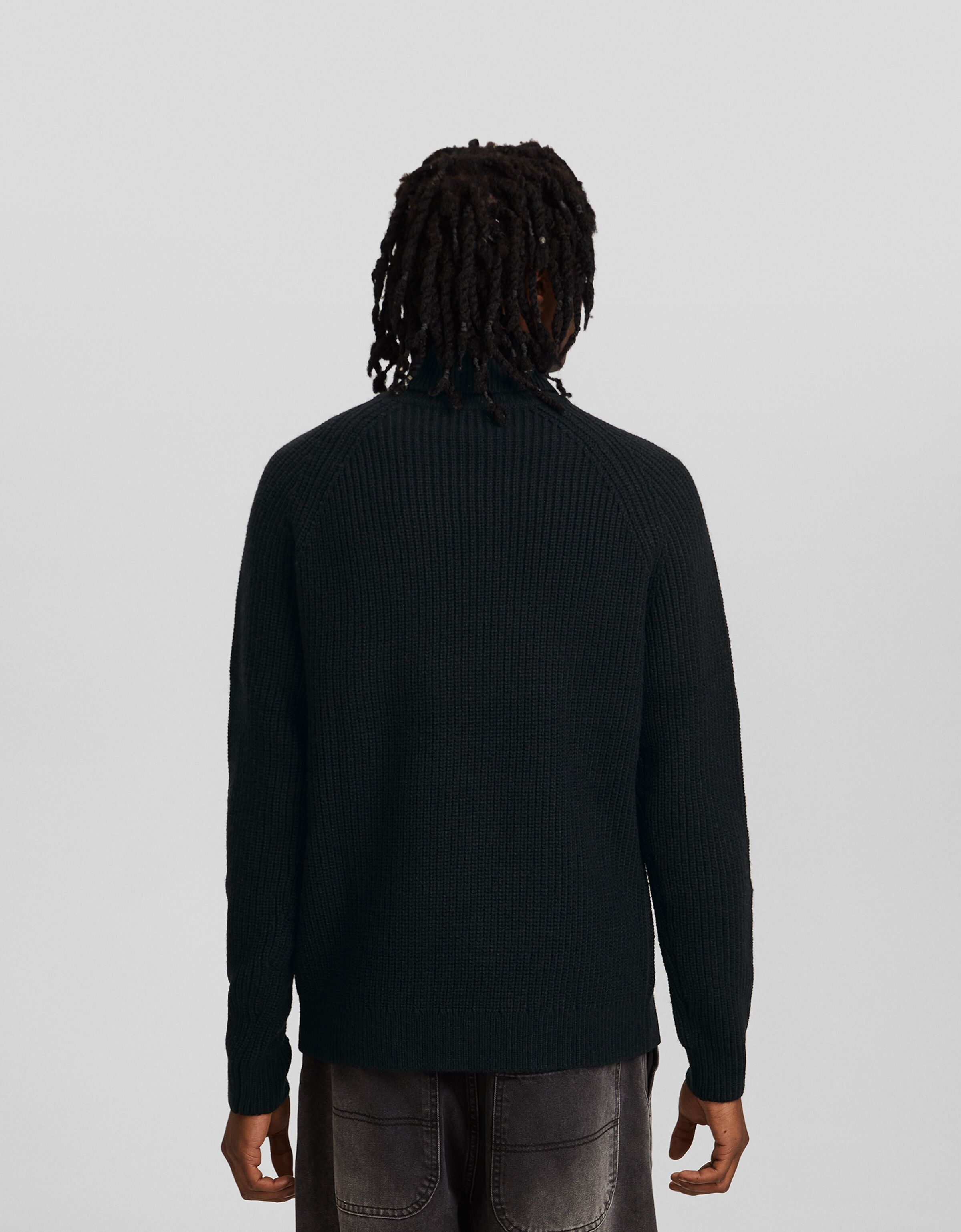 Jersey cuello subido con lana