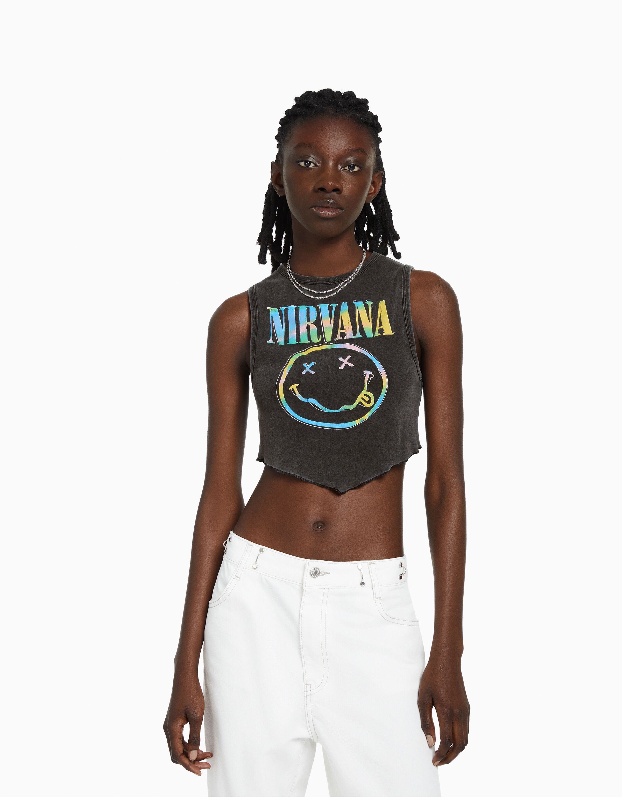 Camiseta Nirvana sin mangas print