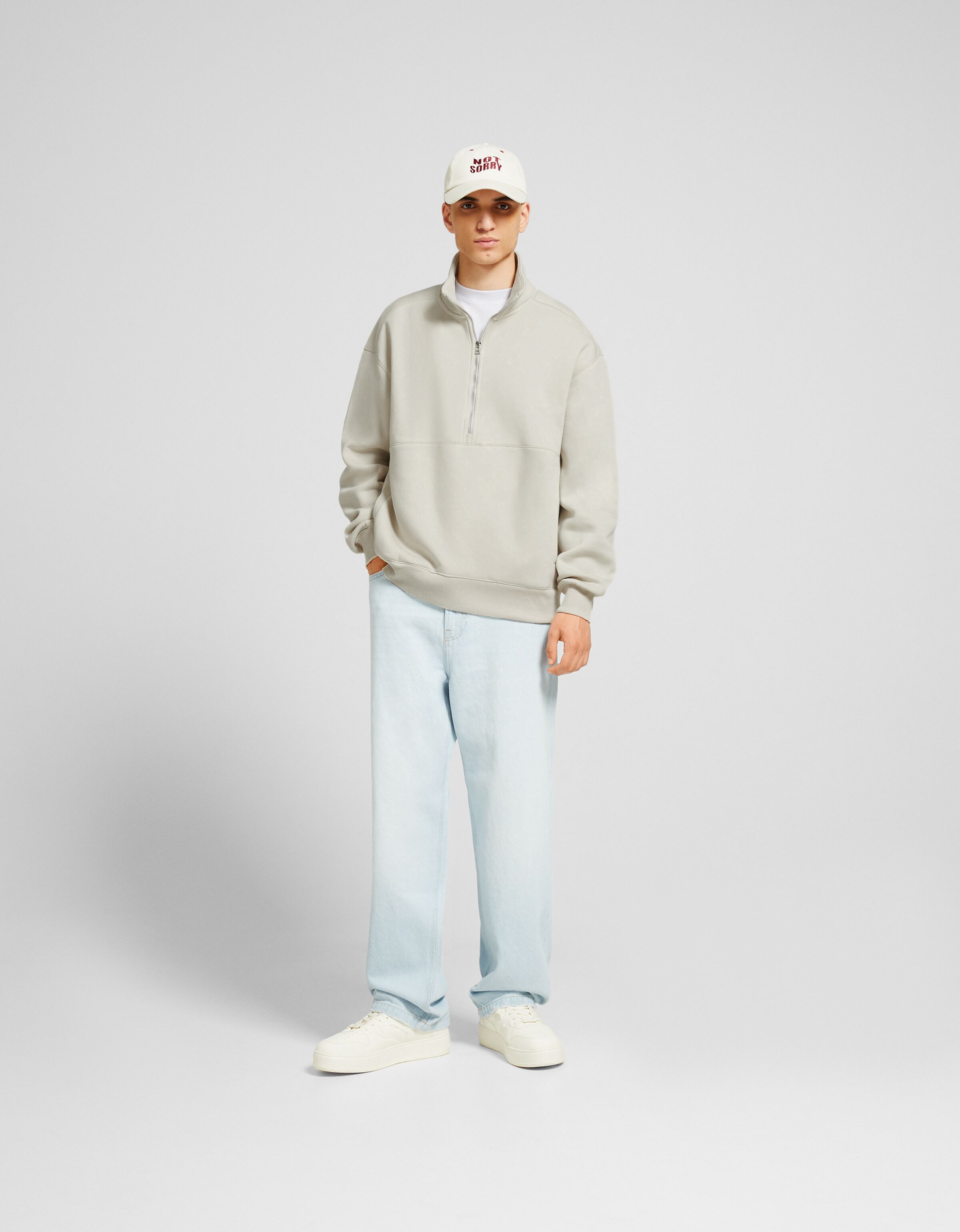 Sudadera cuello subido cremallera