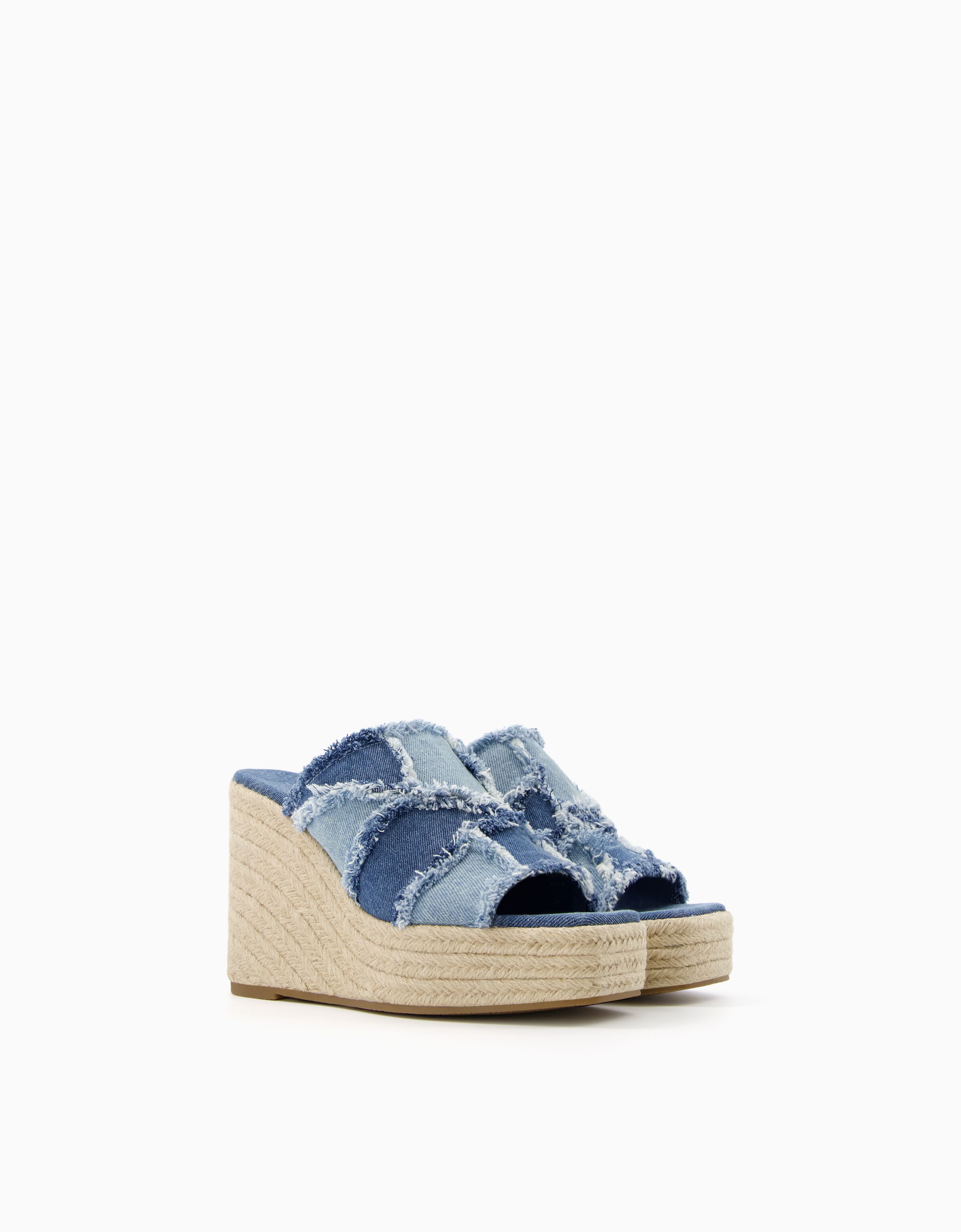 Cua yute denim patchwork