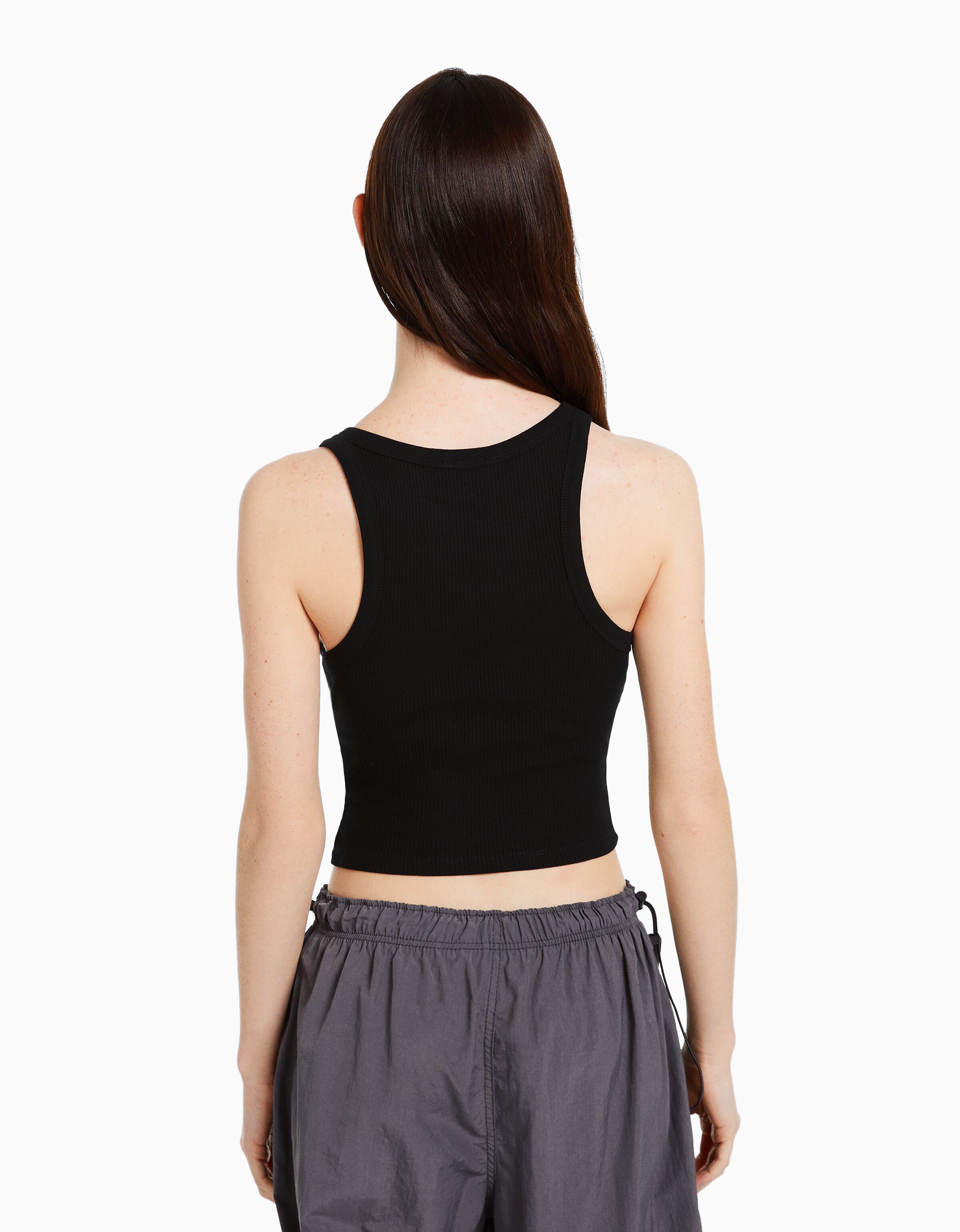 Camiseta sin mangas rib