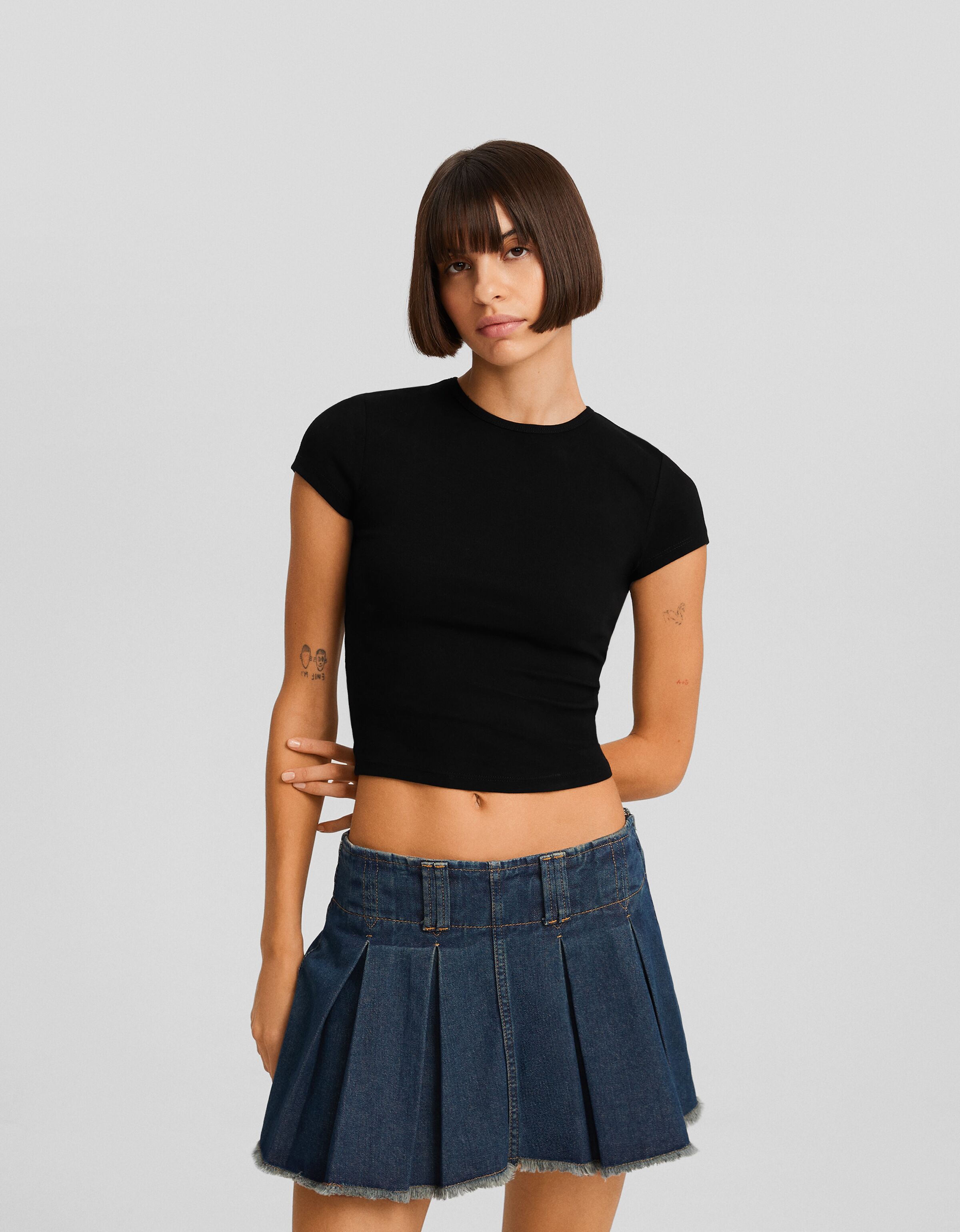 Camiseta manga corta cuello redondo