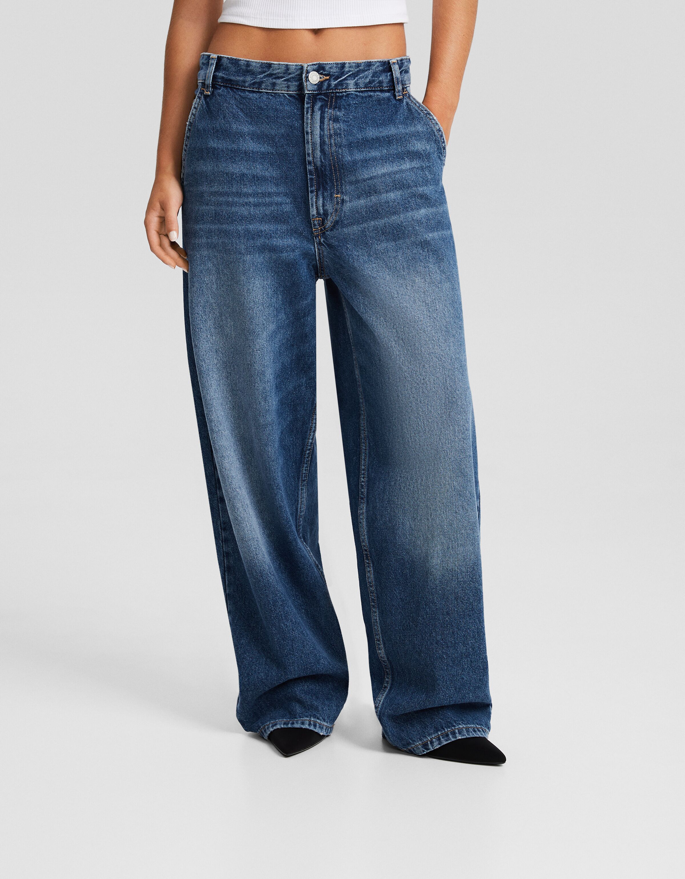 Jeans skater fit efecto lavado