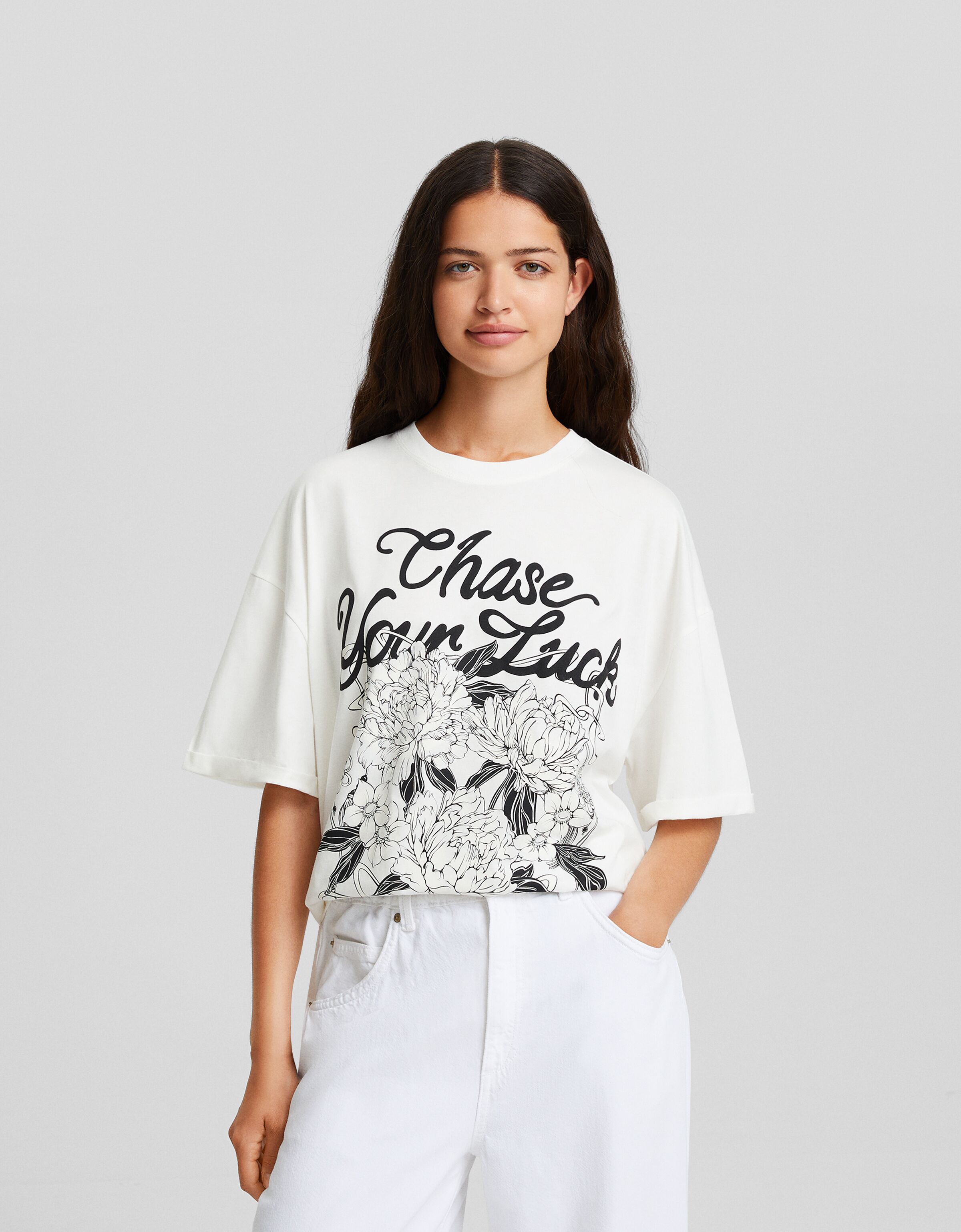 Camiseta manga corta oversize print
