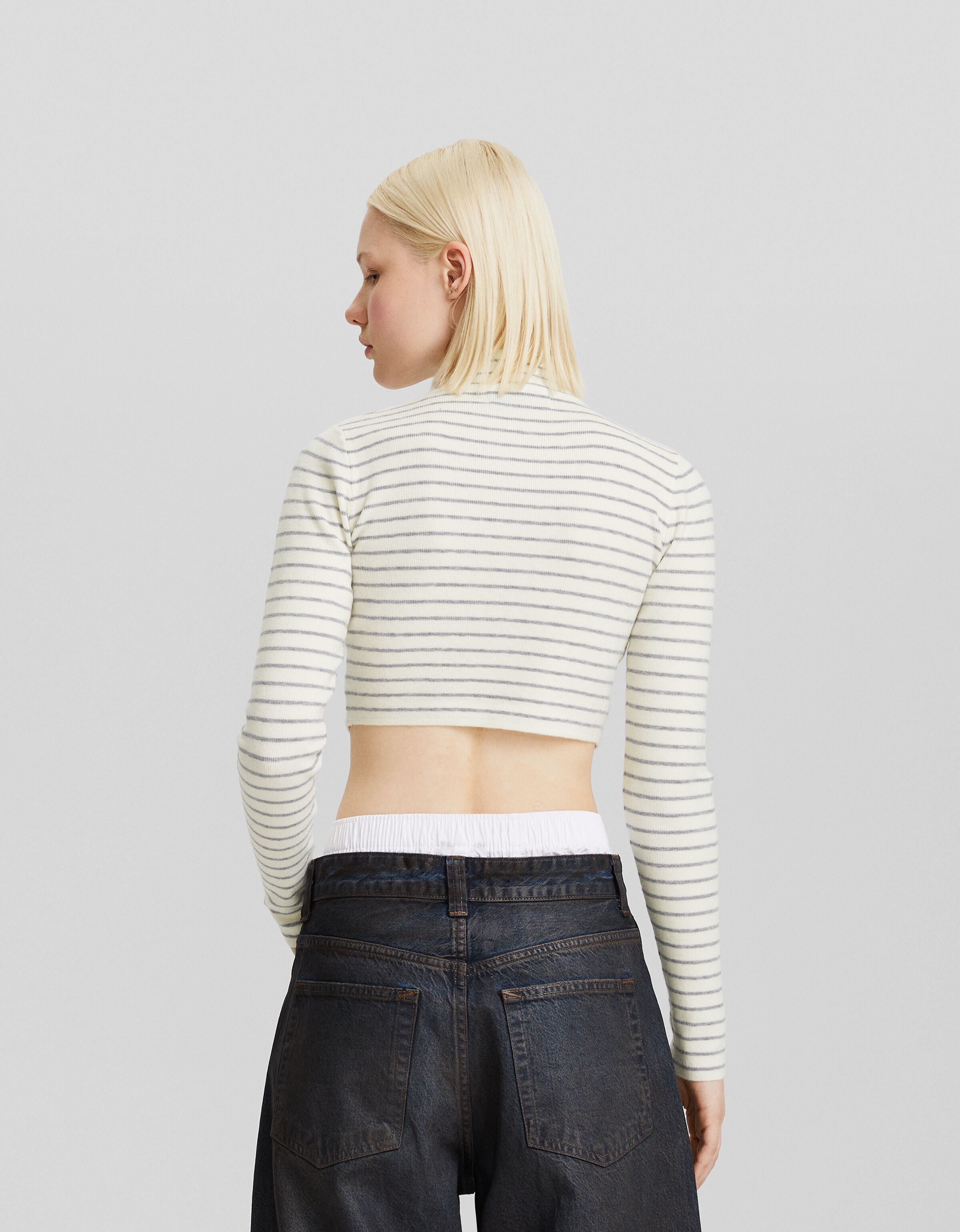 Jersey cuello subido rayas