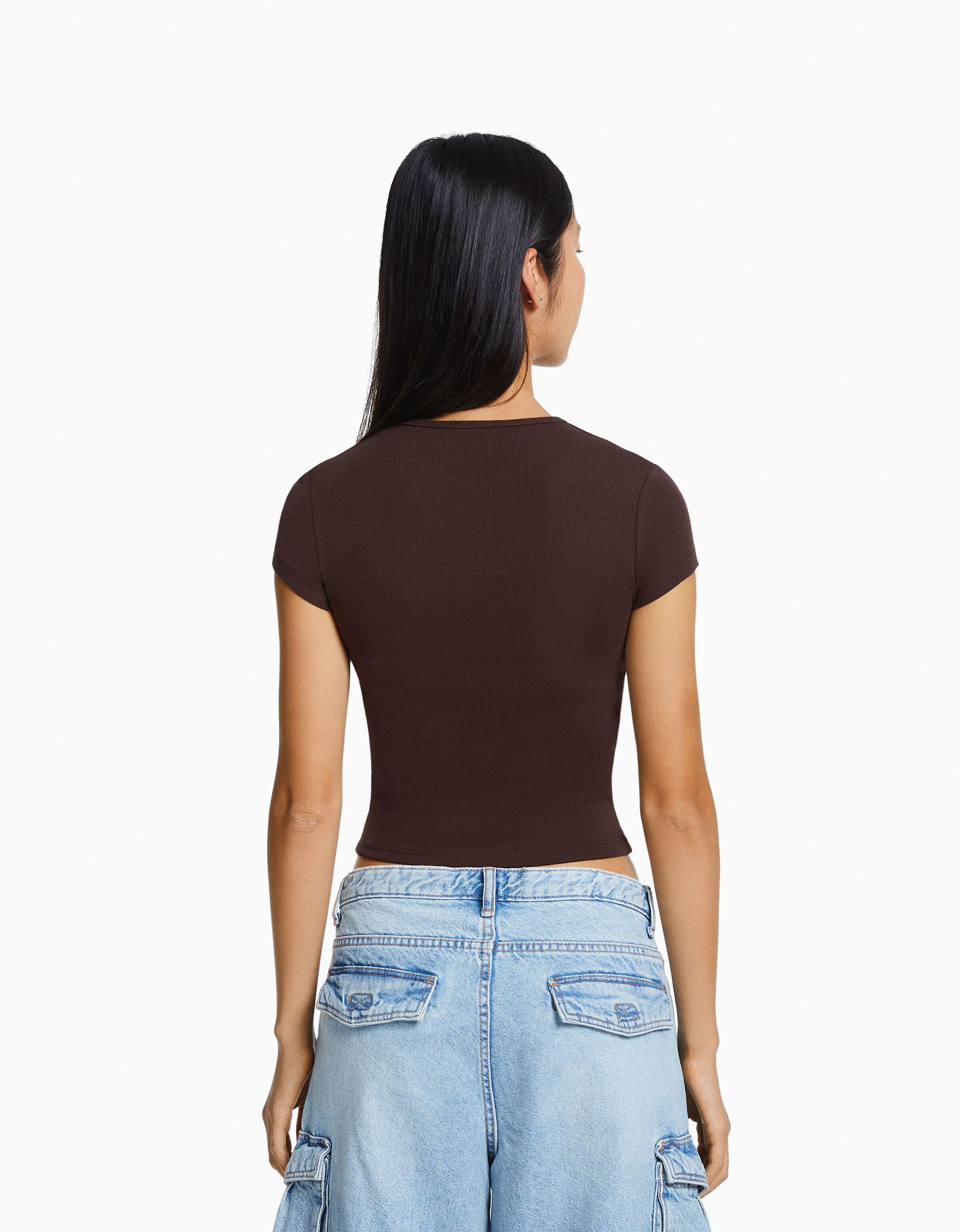 Camiseta manga corta rib