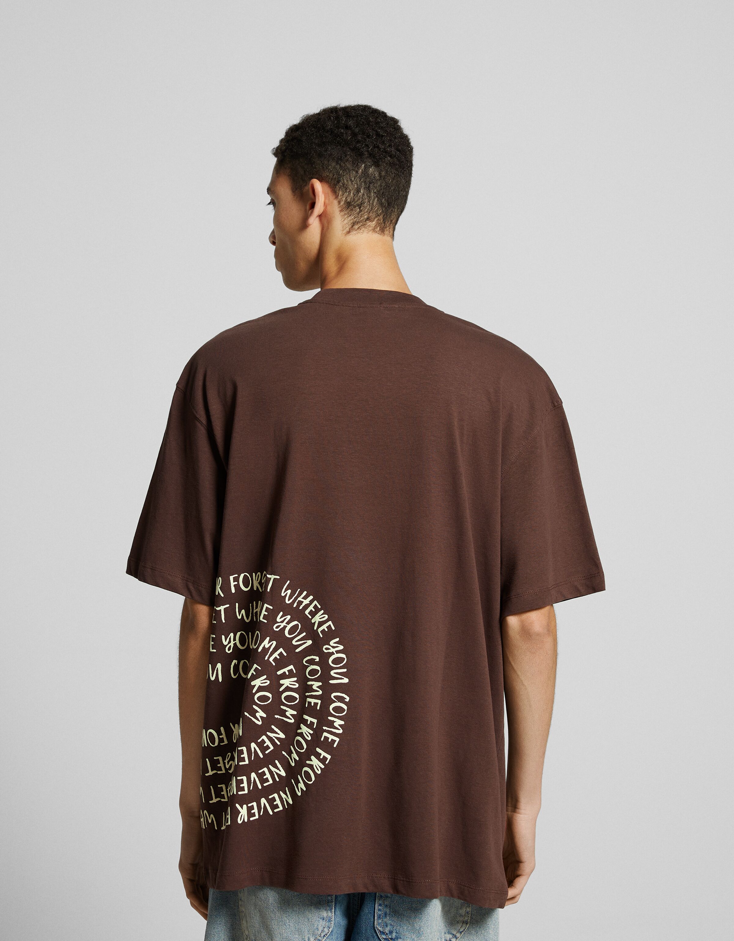 Camiseta manga corta boxy fit print