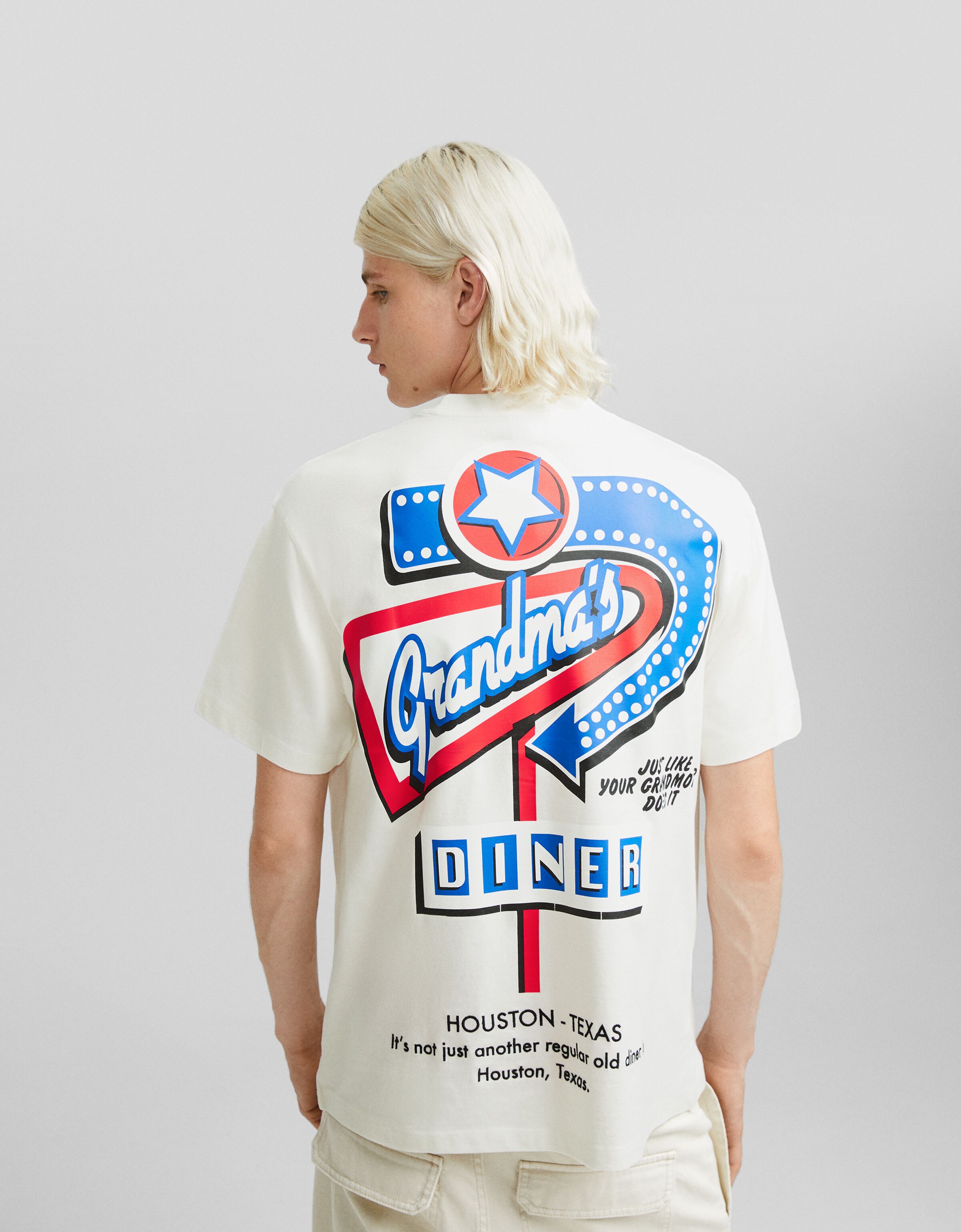 Camiseta manga corta boxy fit print