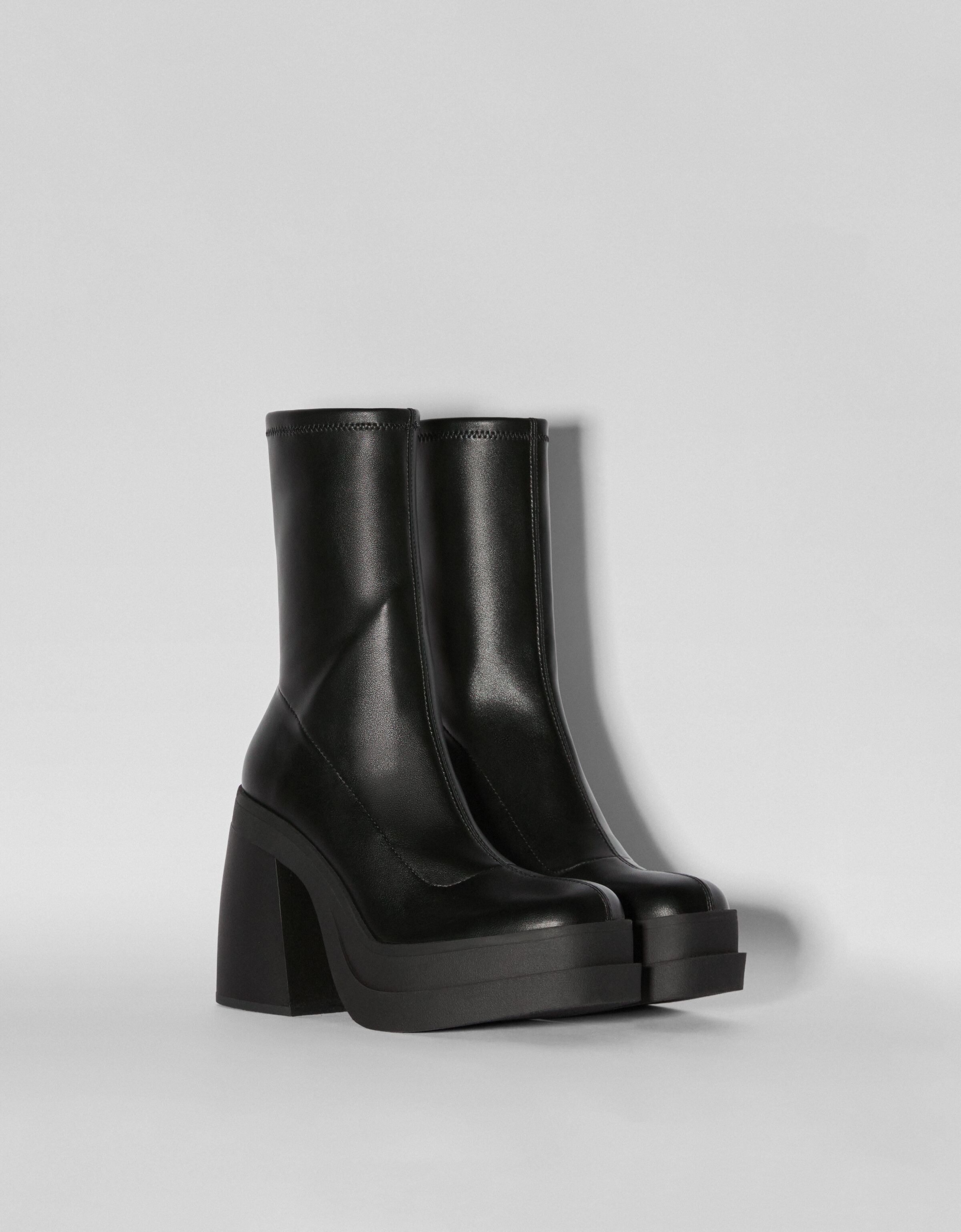 Botines tacón plataforma ajustados