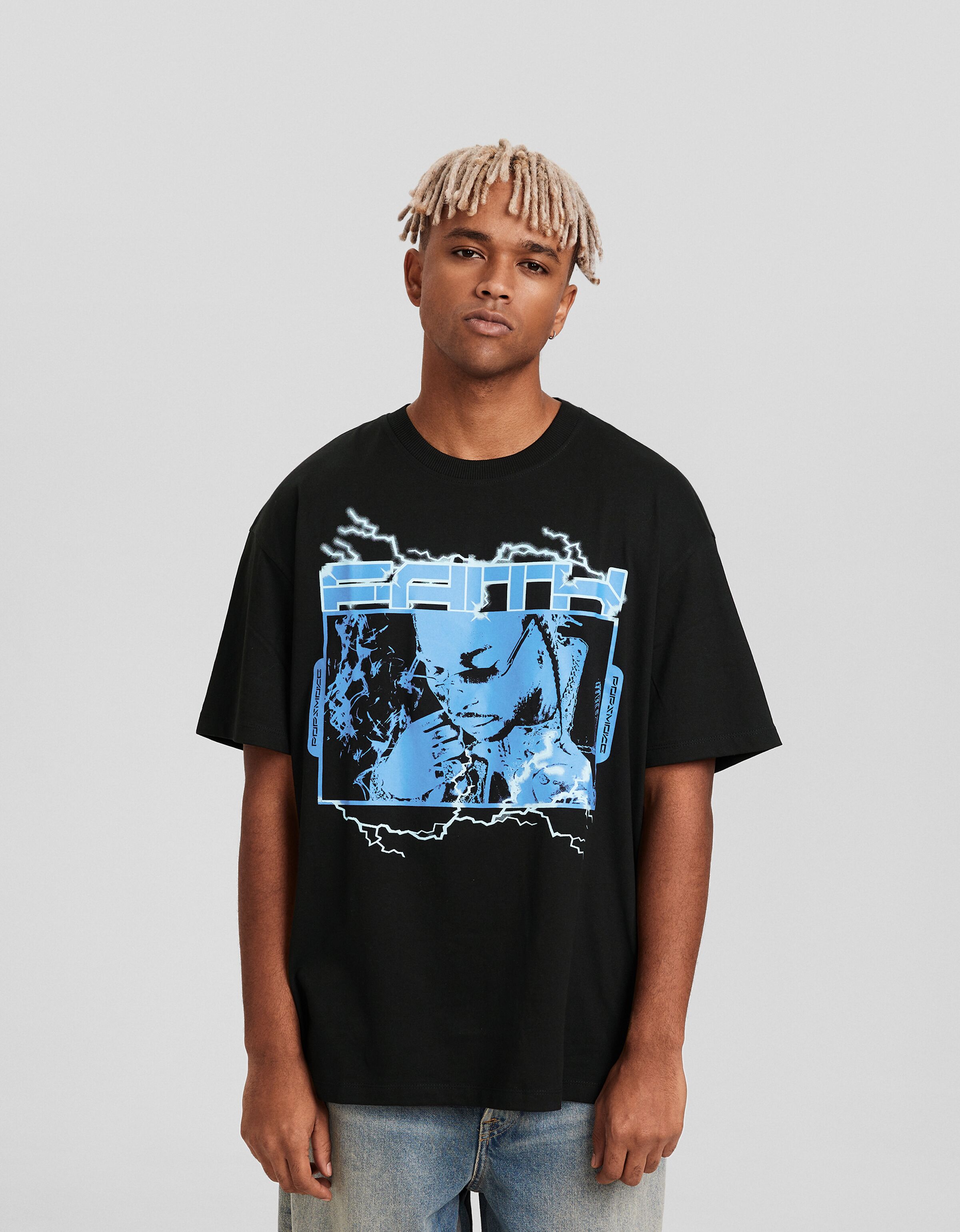 Camiseta Pop Smoke manga corta boxy fit print