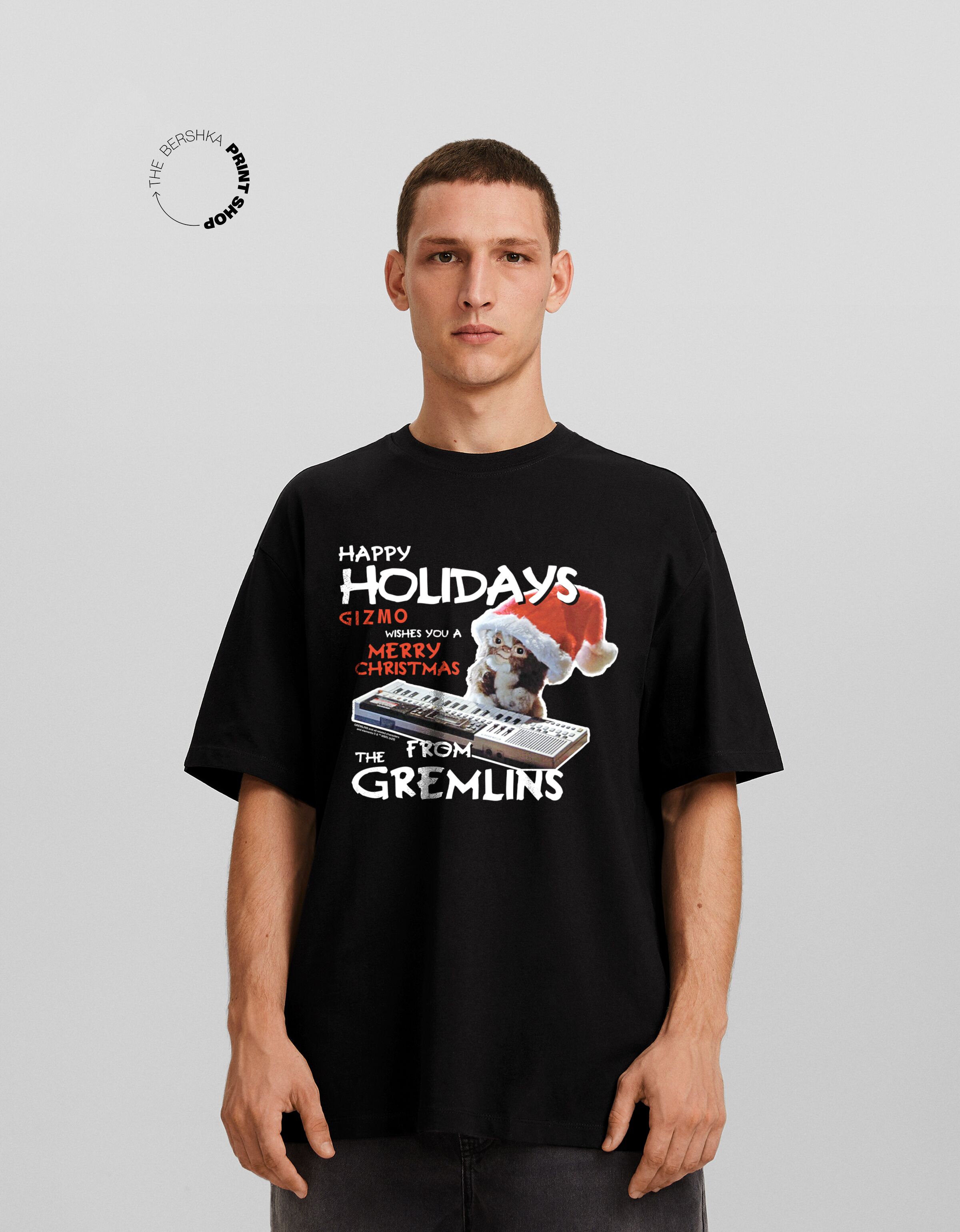 Camiseta Gremlins manga corta boxy fit print