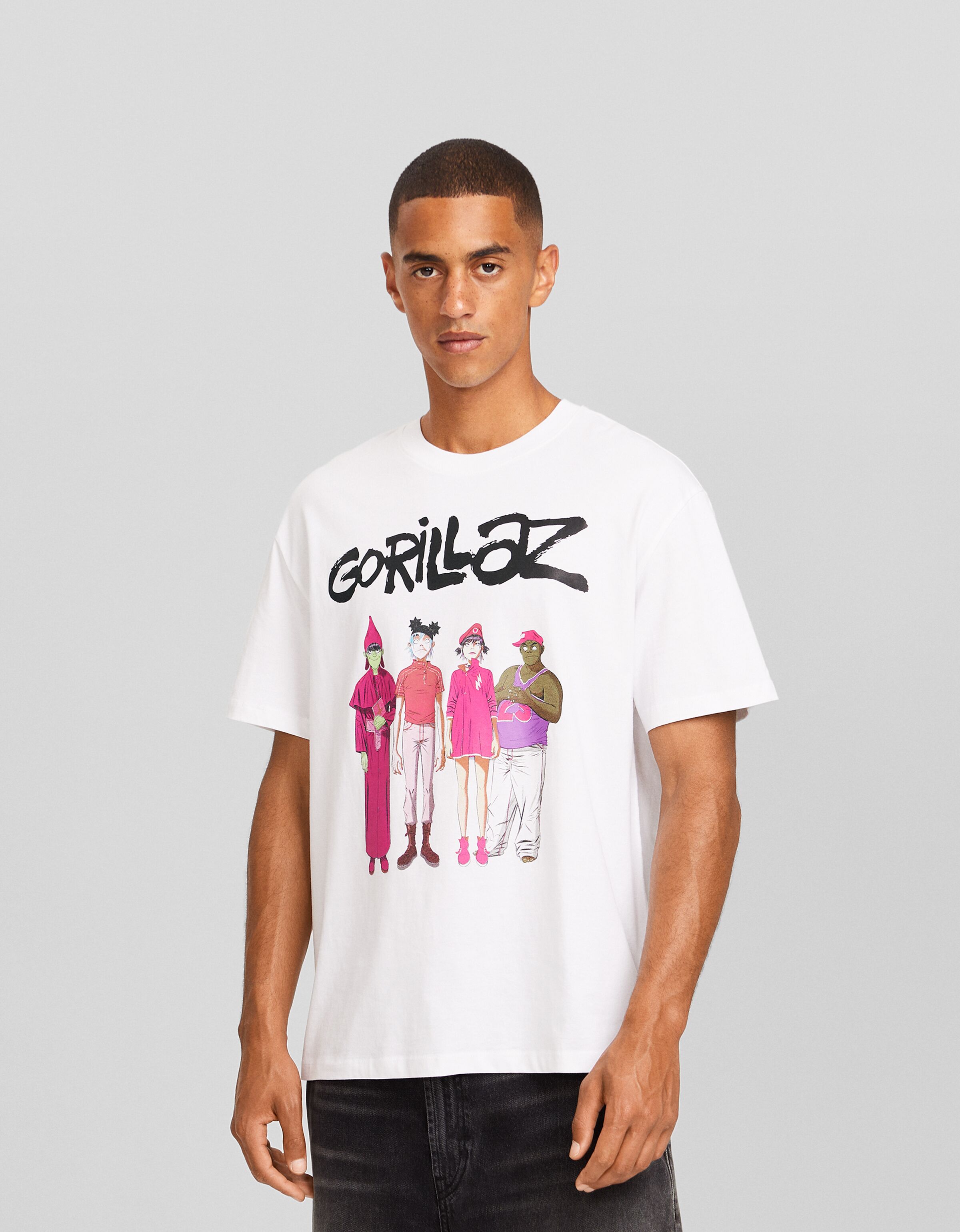 Camiseta Gorillaz boxy fit print