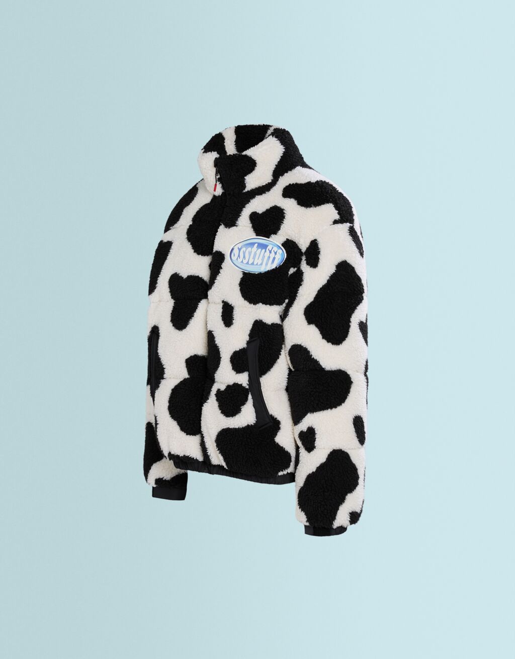 Cazadora SSSTUFFF X BERSHKA acolchada borreguillo animal print parche