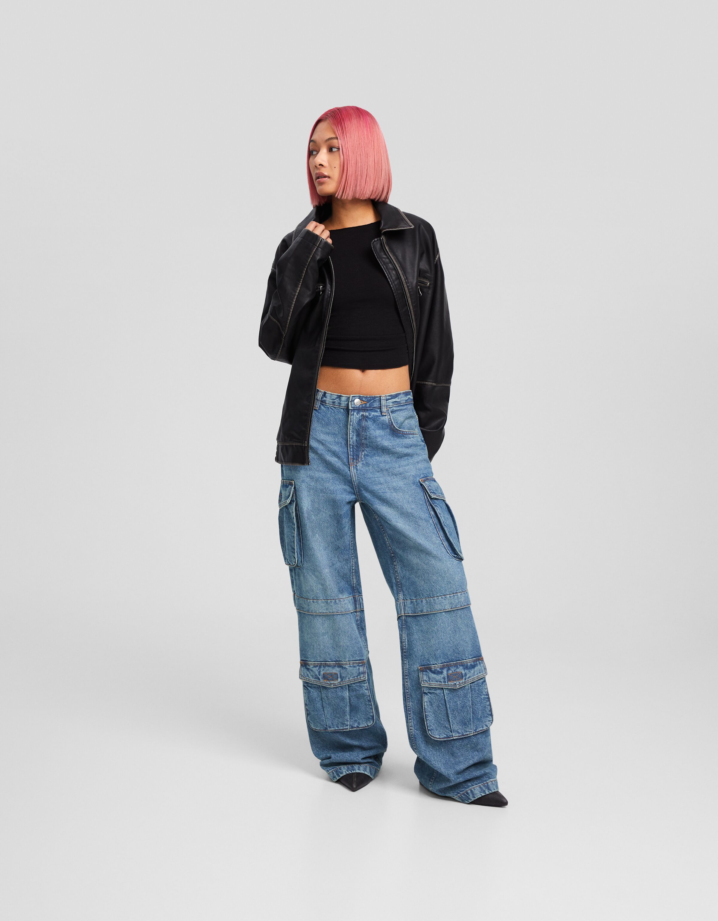 Jeans cargo multipocket