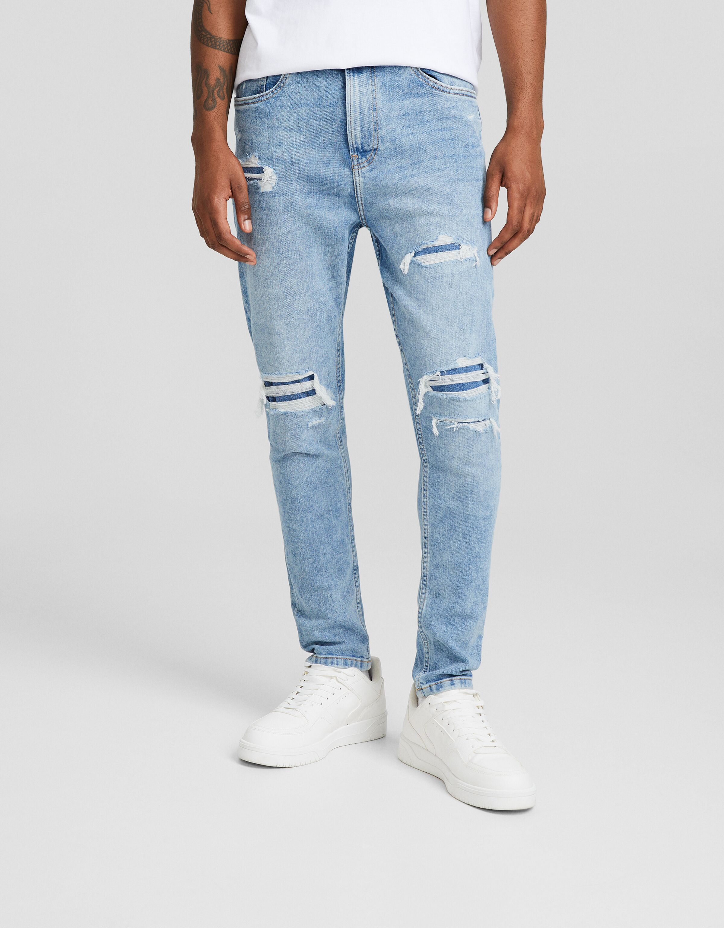 Jeans carrot fit rotos