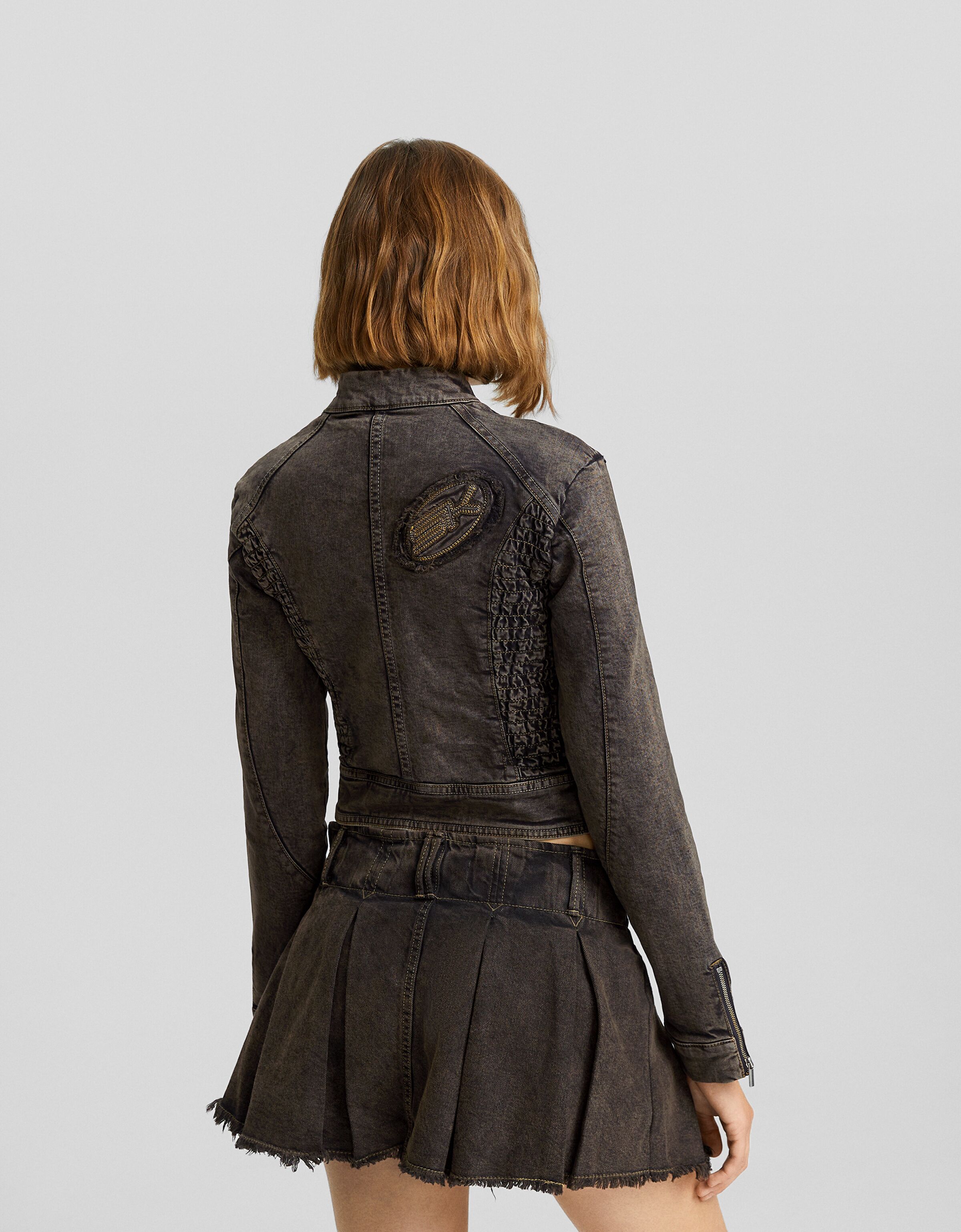 Cazadora sarga ajustada