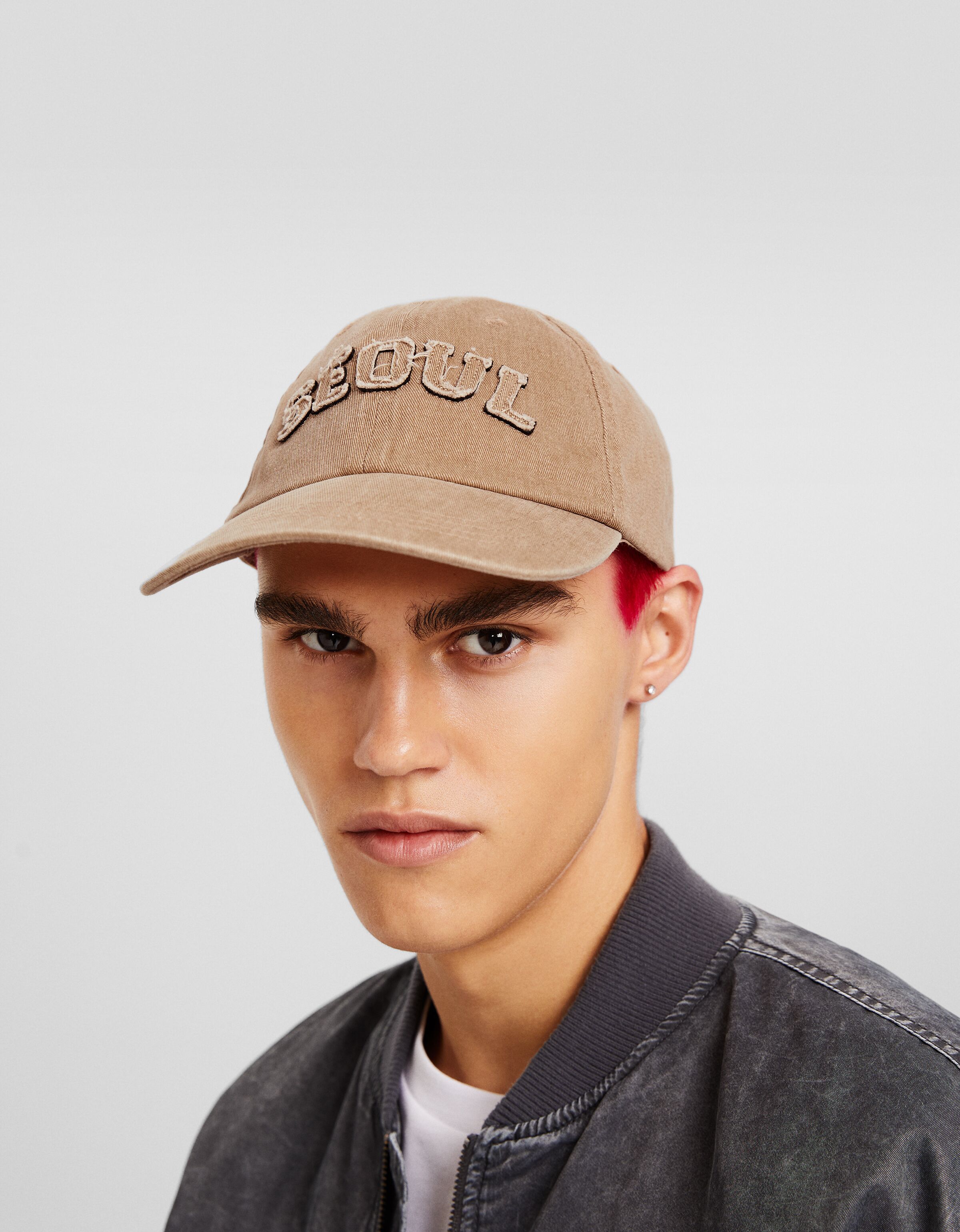 Gorra efecto lavado parche Seoul