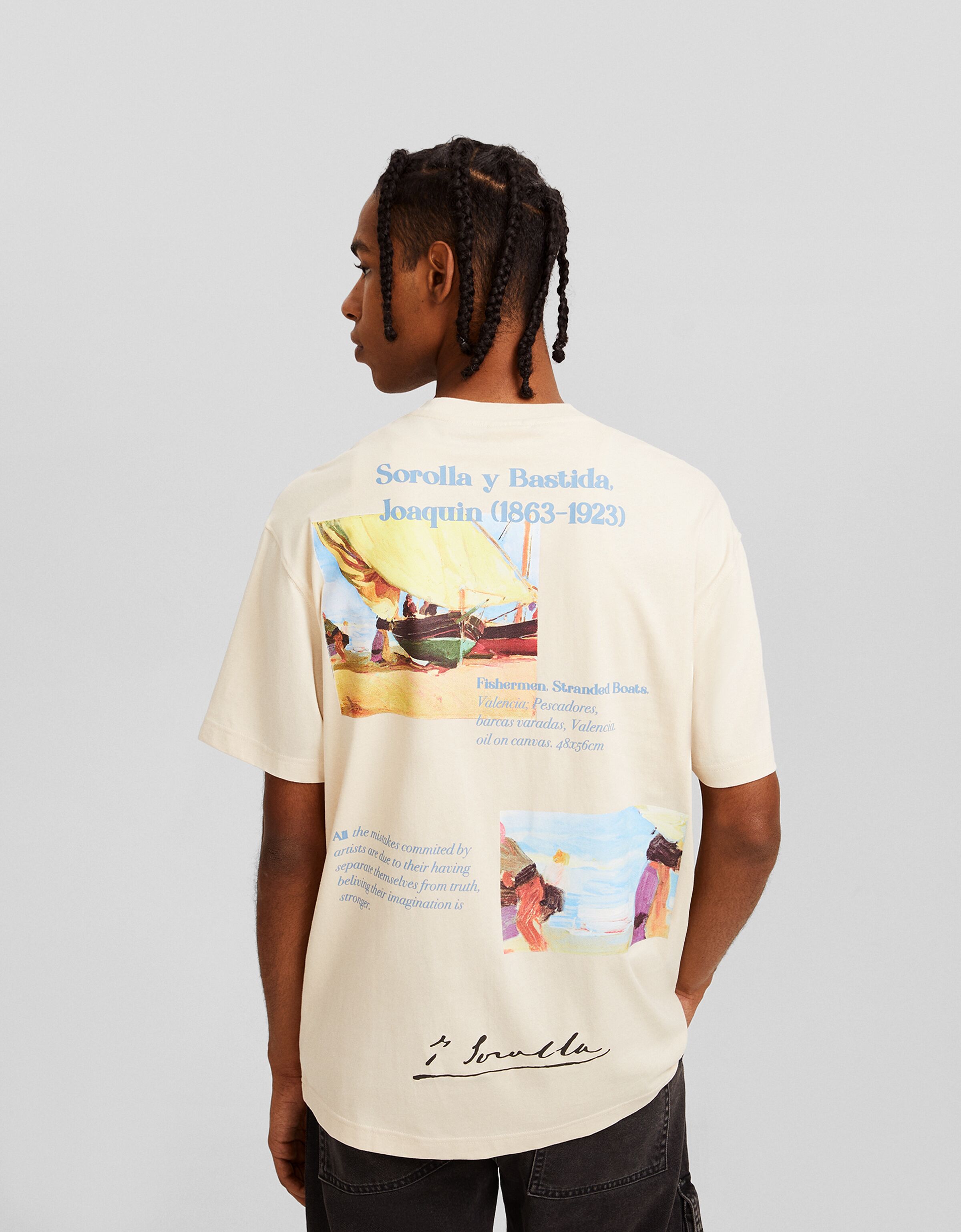 Camiseta Joaquín Sorolla manga corta boxy fit print