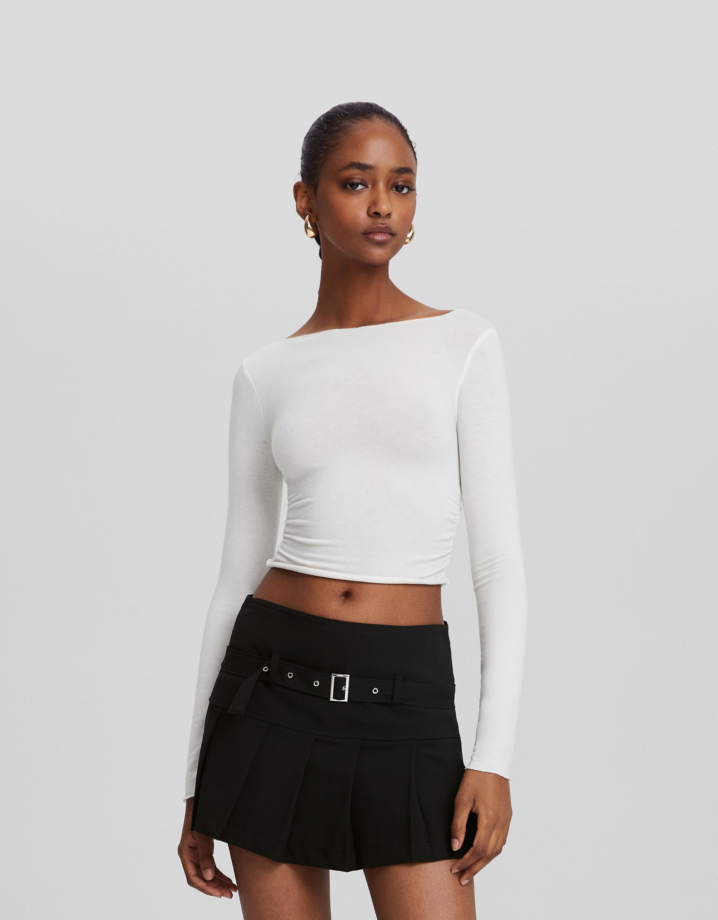 Falda mini tailoring tablas cinturón