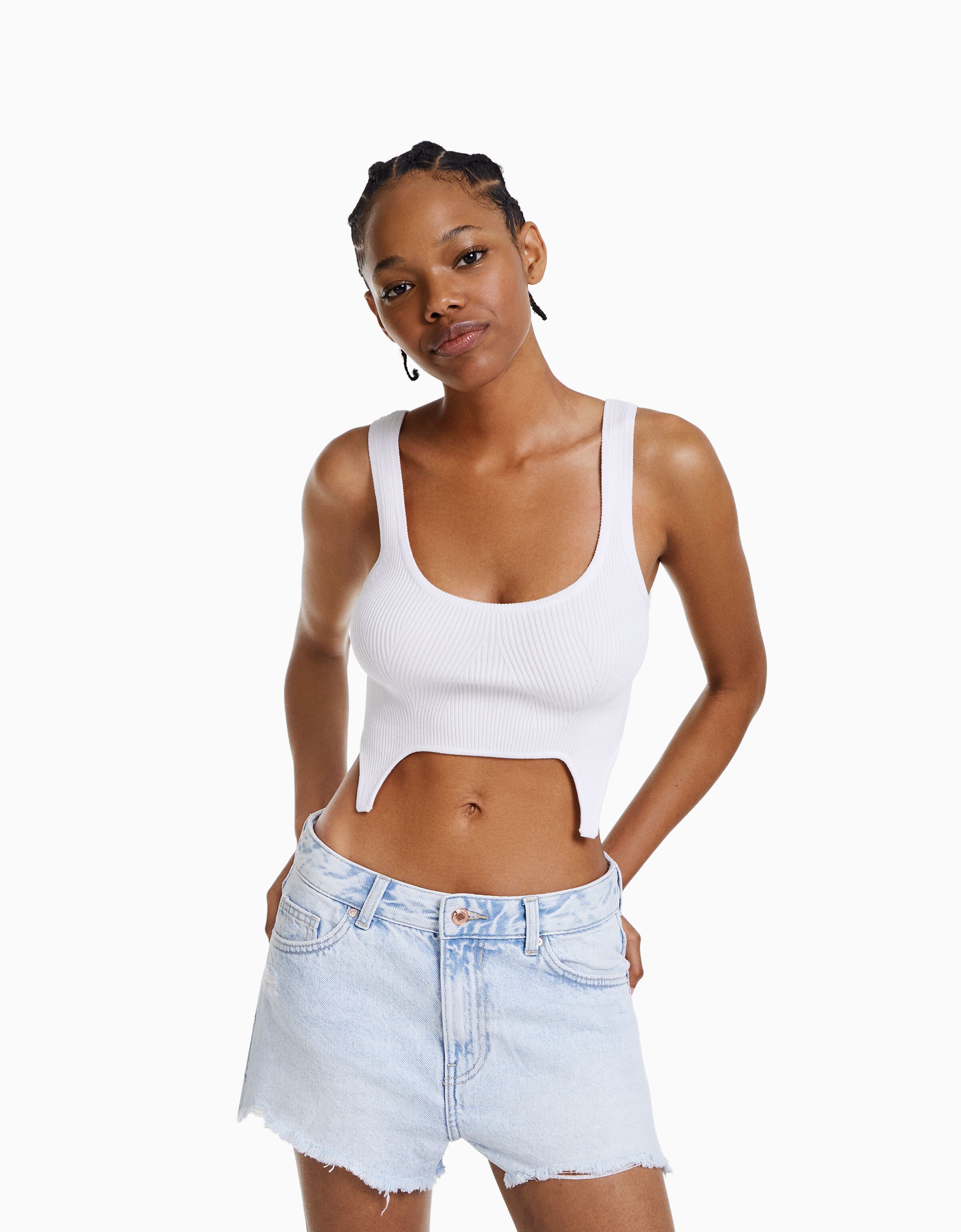 Short denim rotos vintage