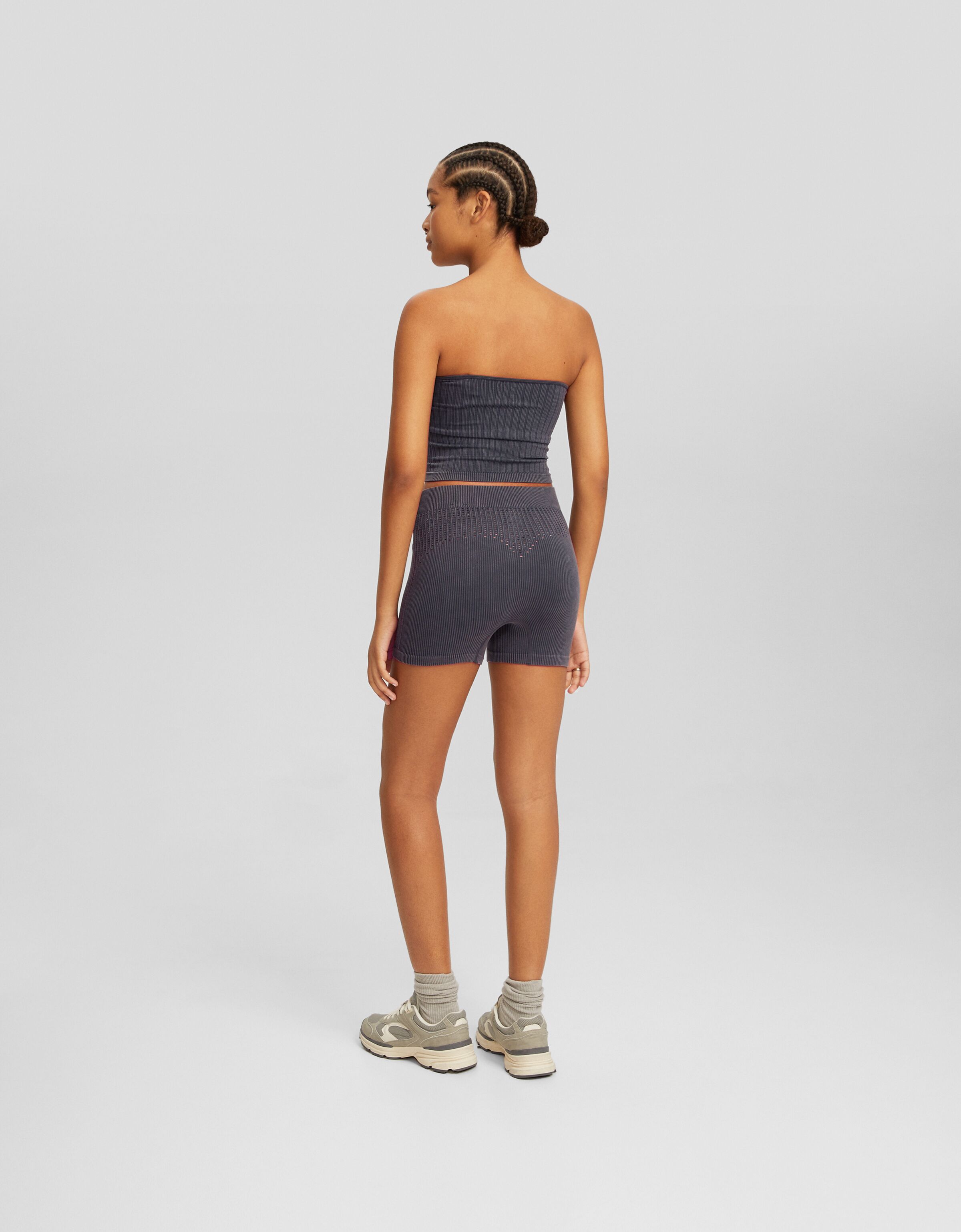 Top bandeau seamless efecto lavado