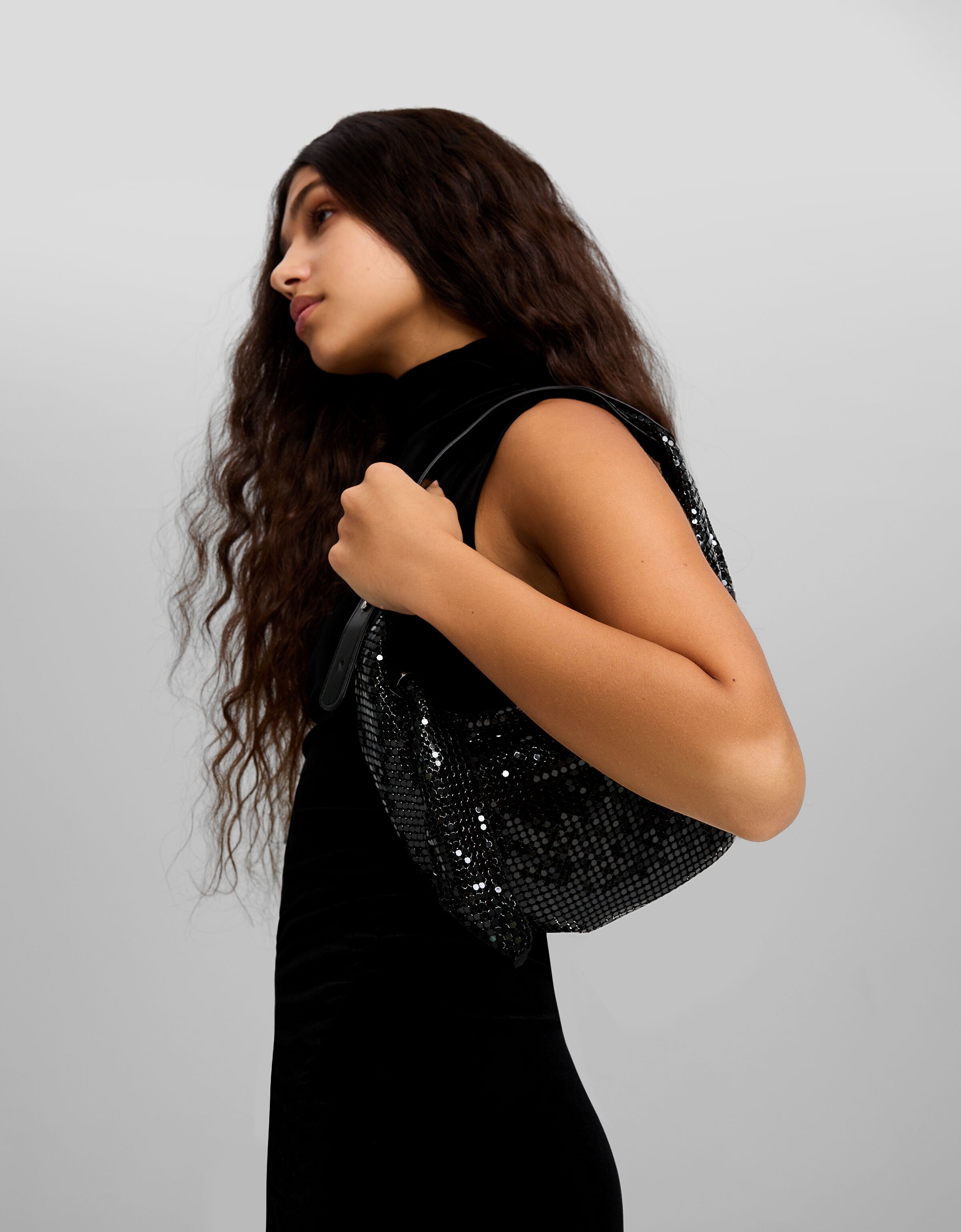 Bolso de hombro brillo