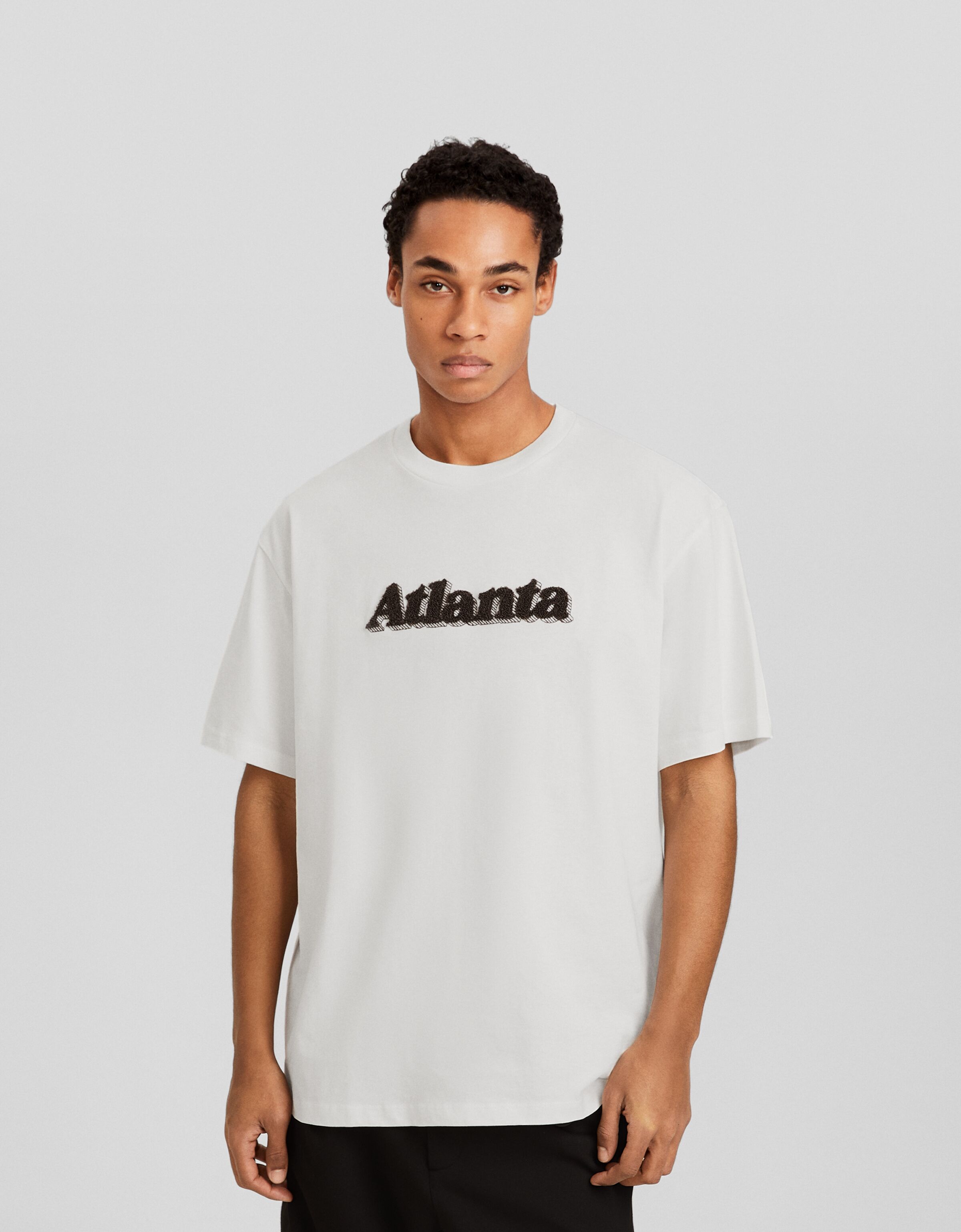 Camiseta manga corta boxy fit print