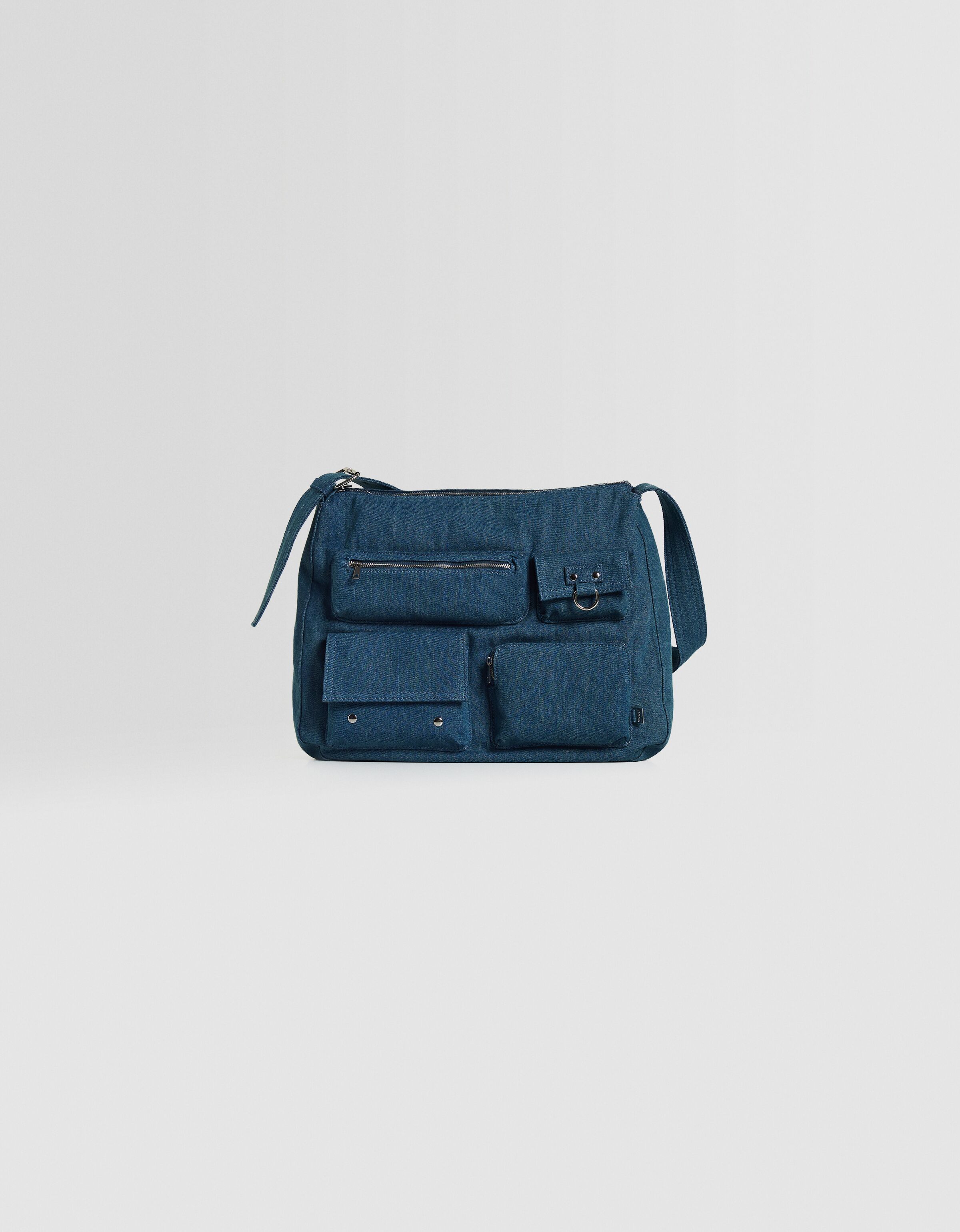 Bolso de hombro denim multipocket