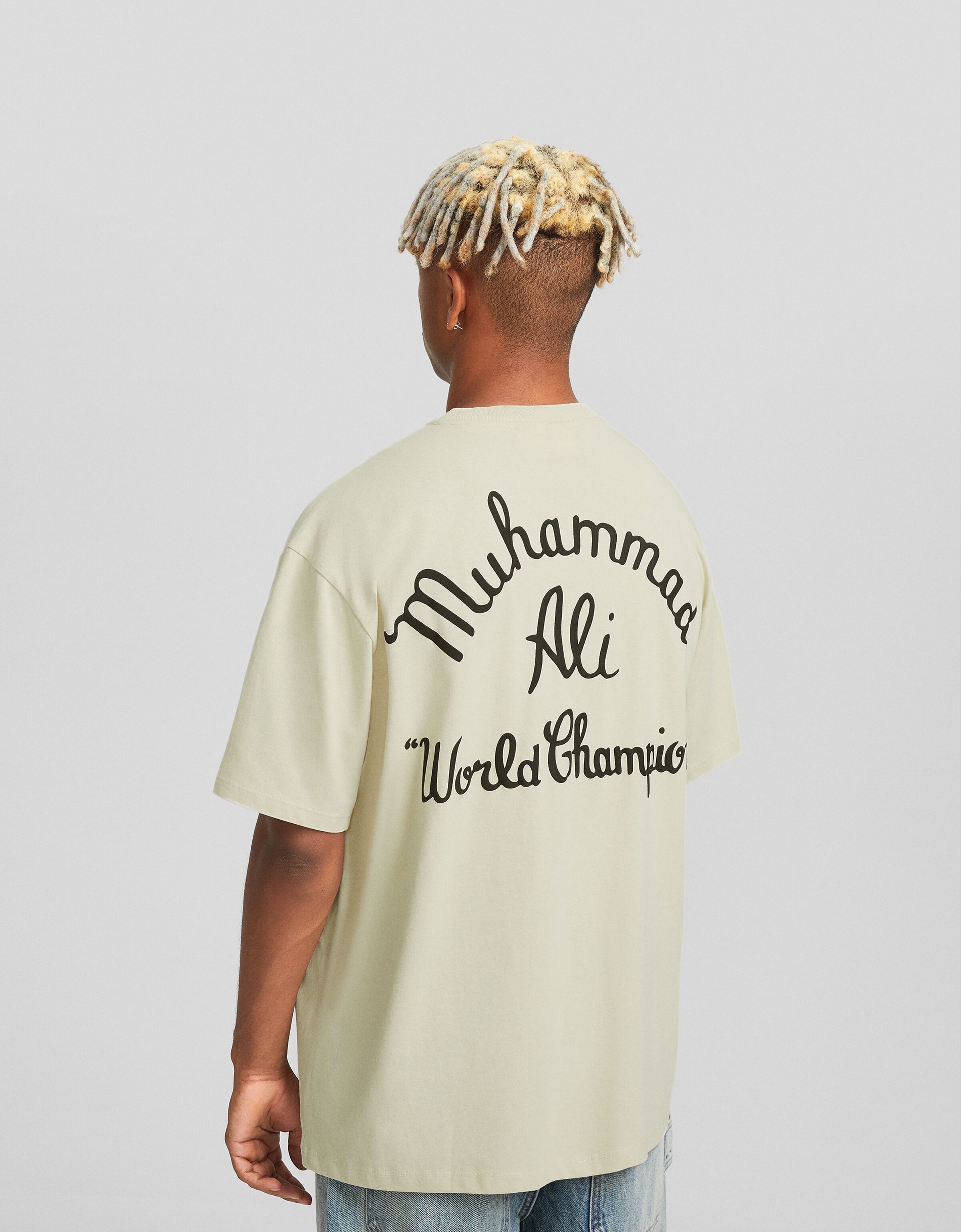 Camiseta Muhammad Ali manga corta boxy fit print