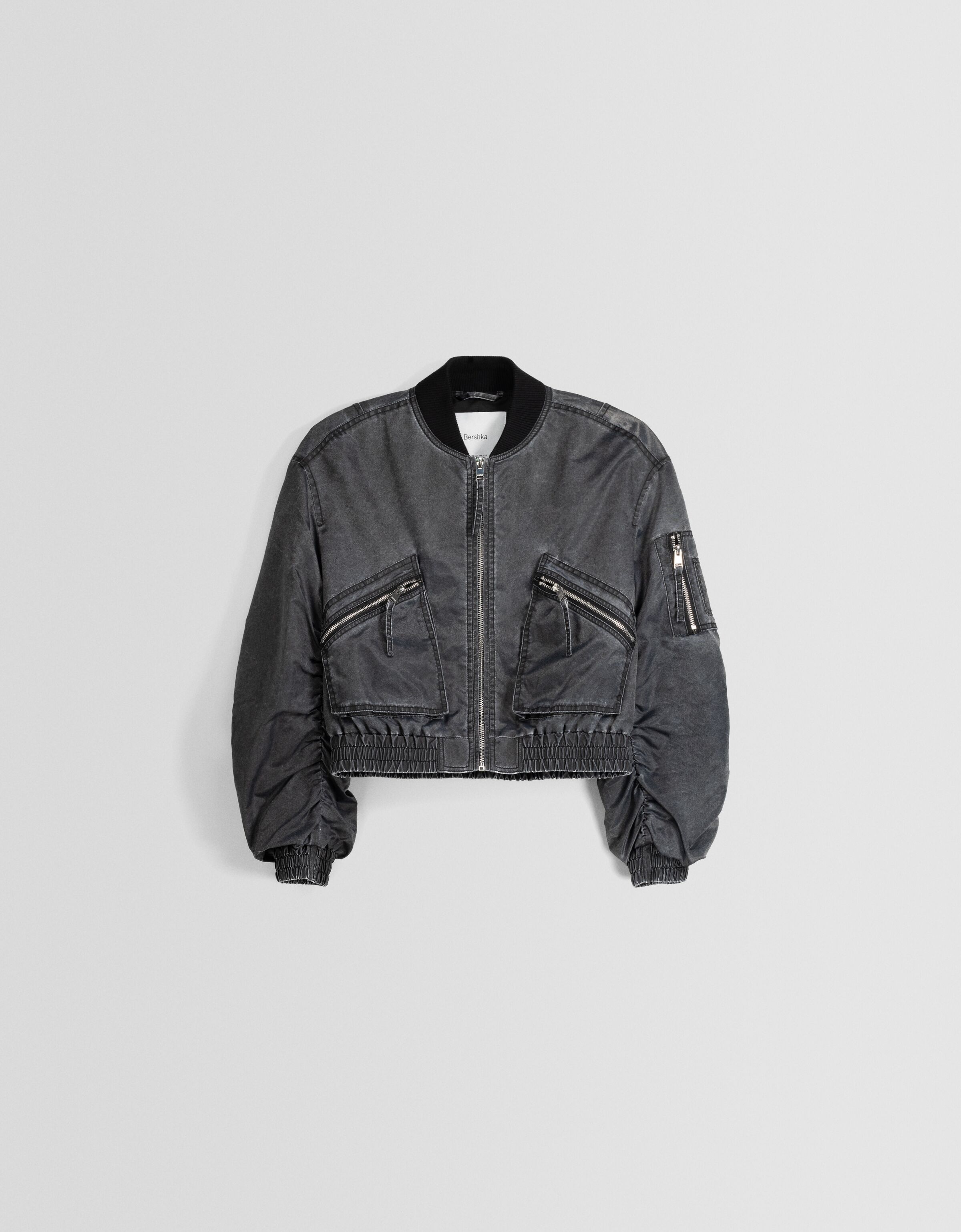 Cazadora bomber efecto lavado