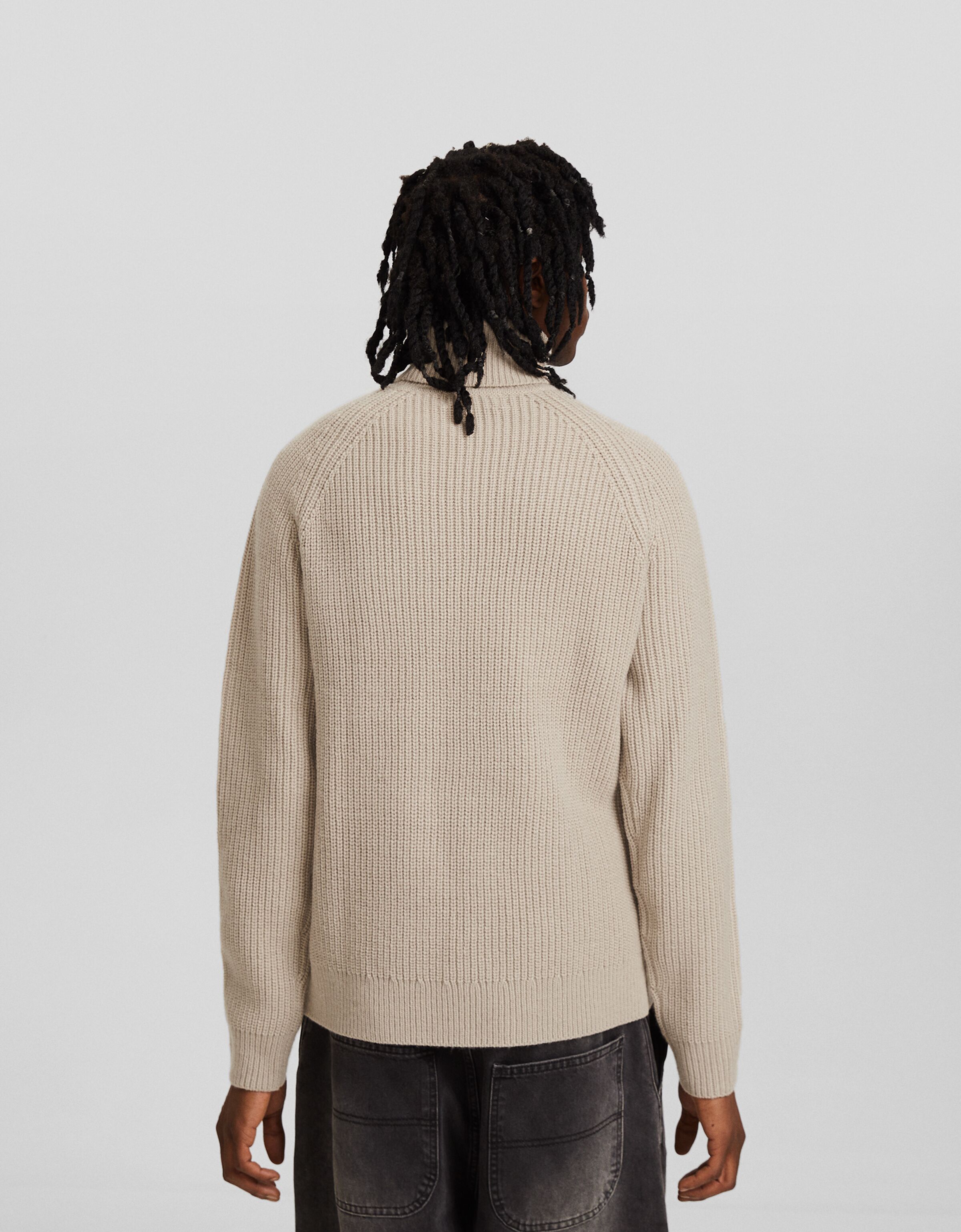 Jersey cuello subido con lana