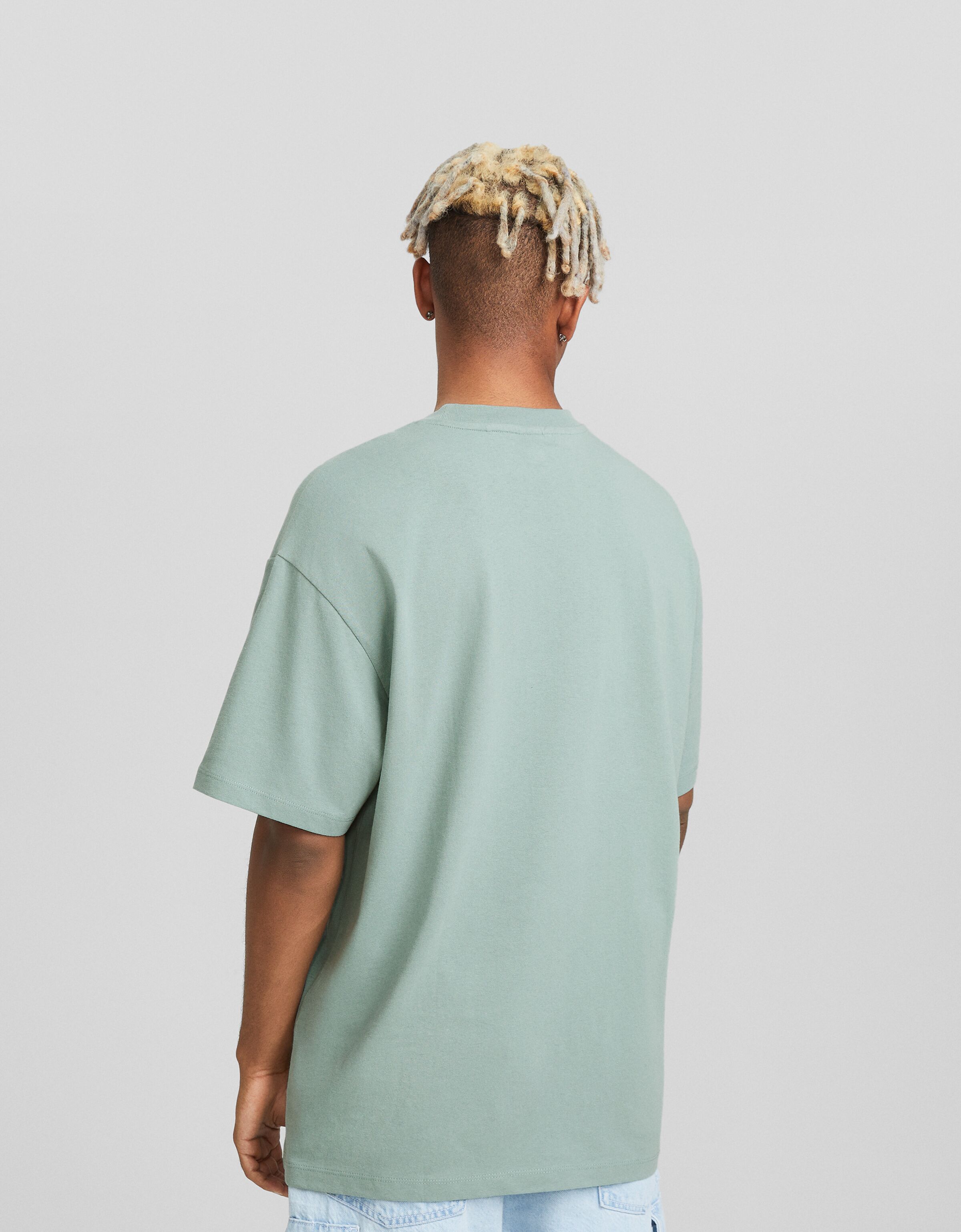 Camiseta manga corta boxy fit print