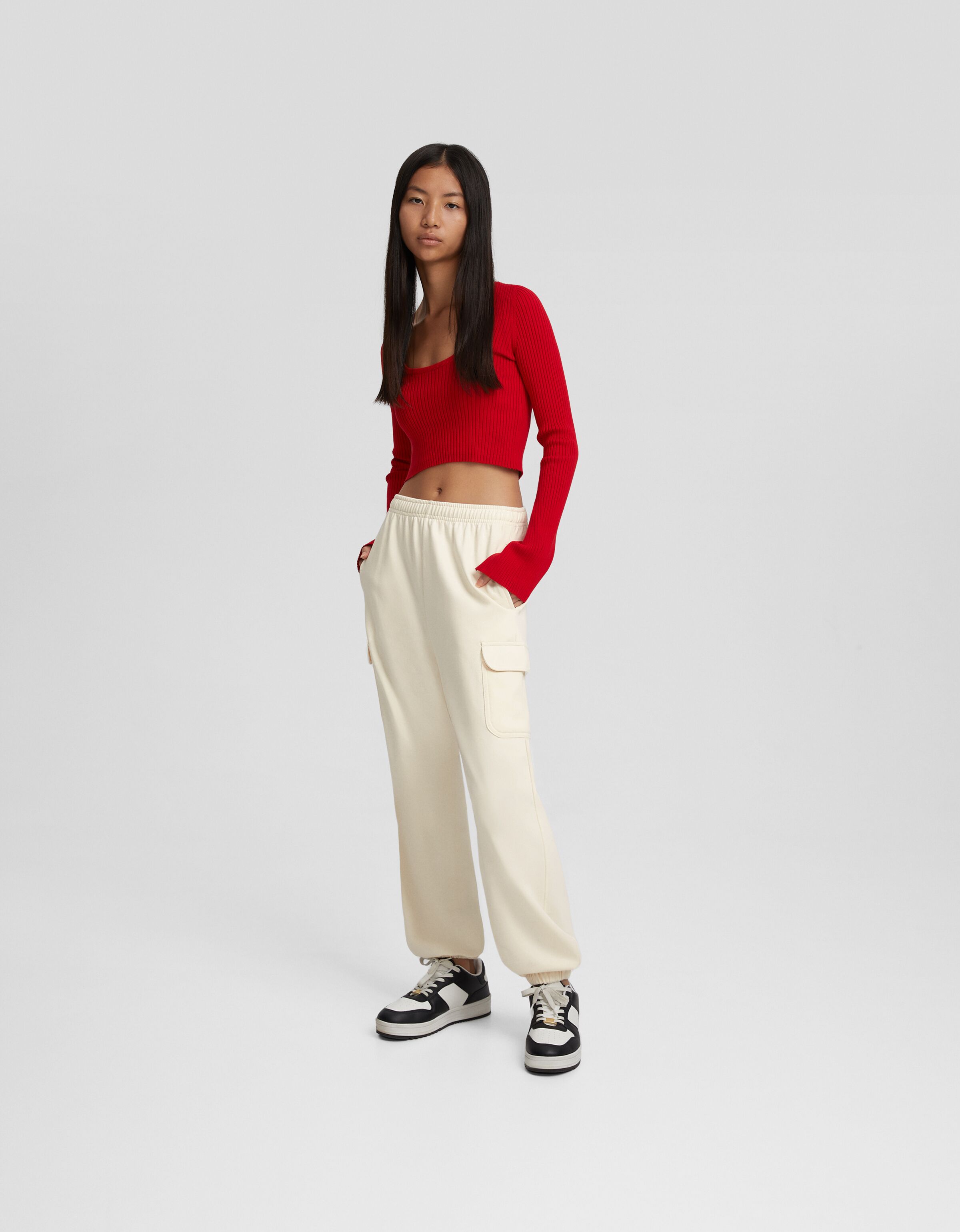 Pantalón jogger felpa cargo