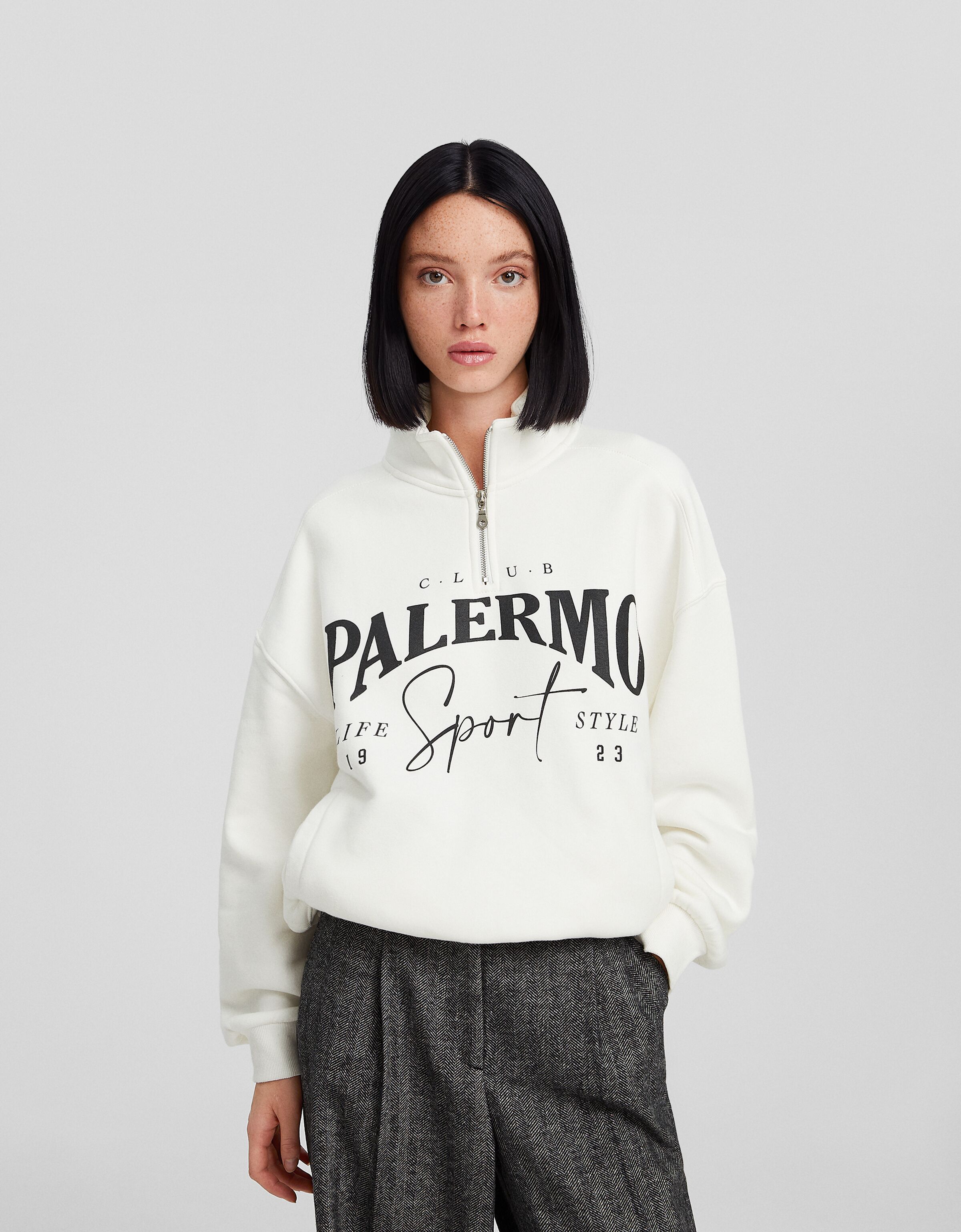 Sudadera cremallera print