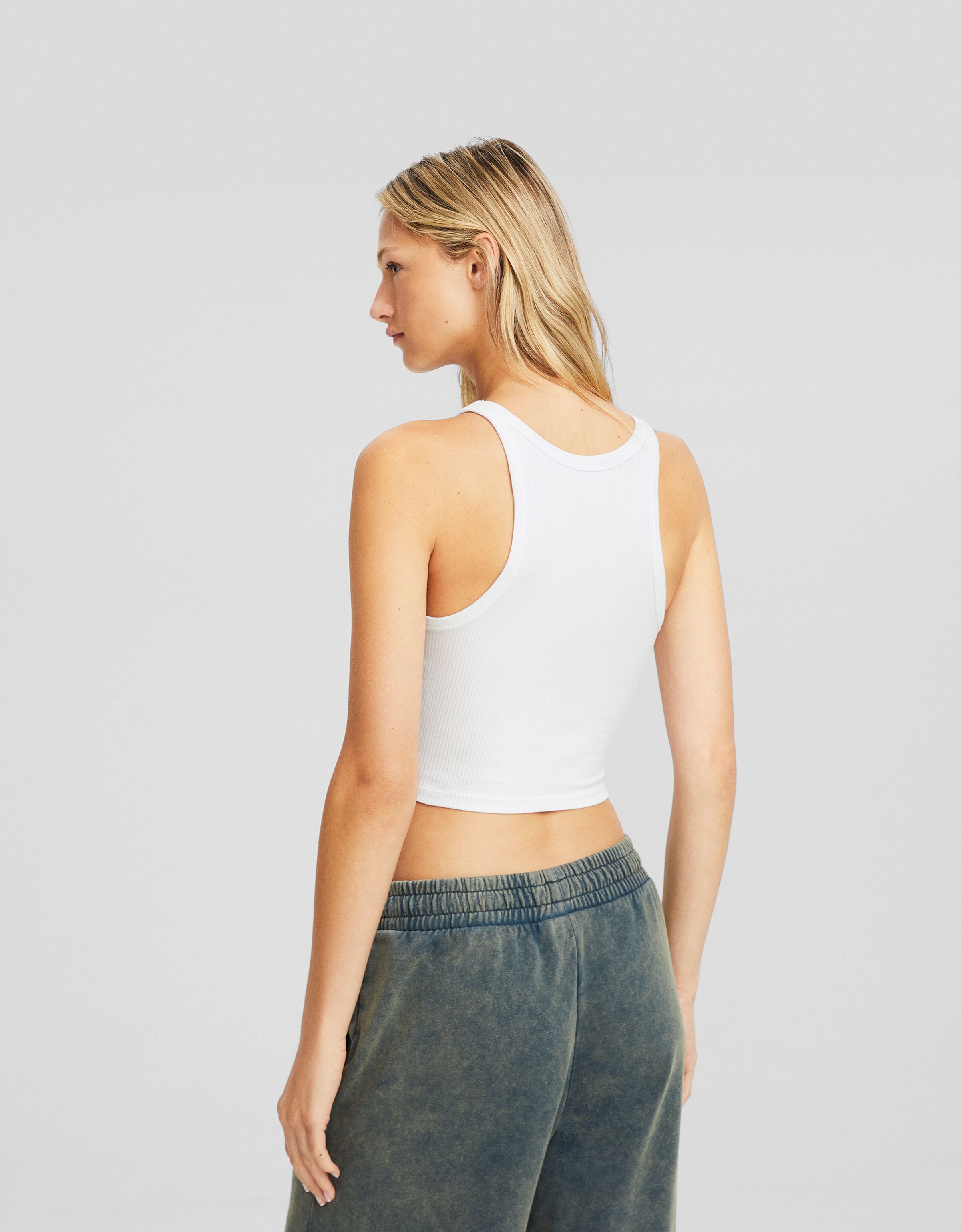 Camiseta sin mangas rib