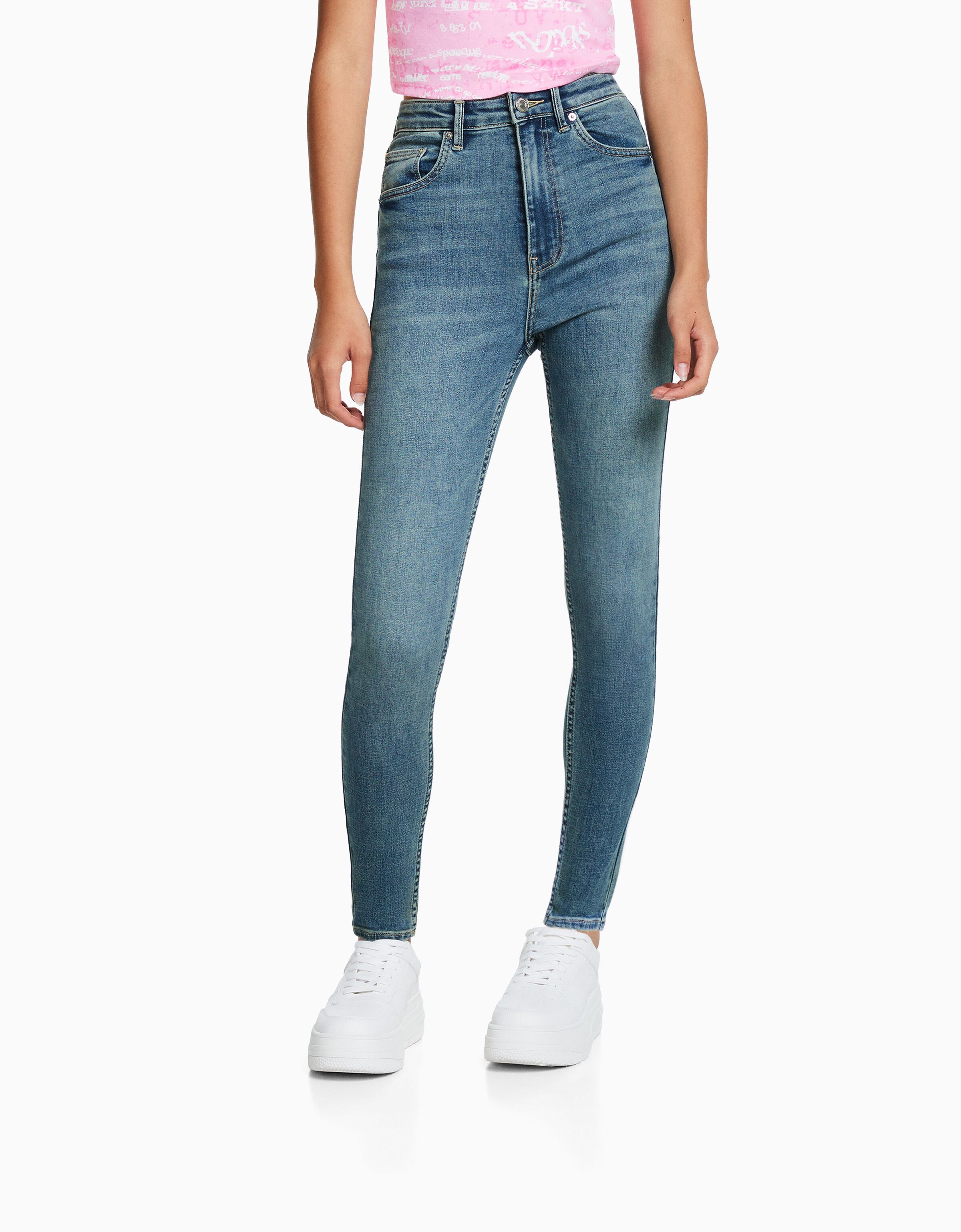 Jeans super high waist skinny