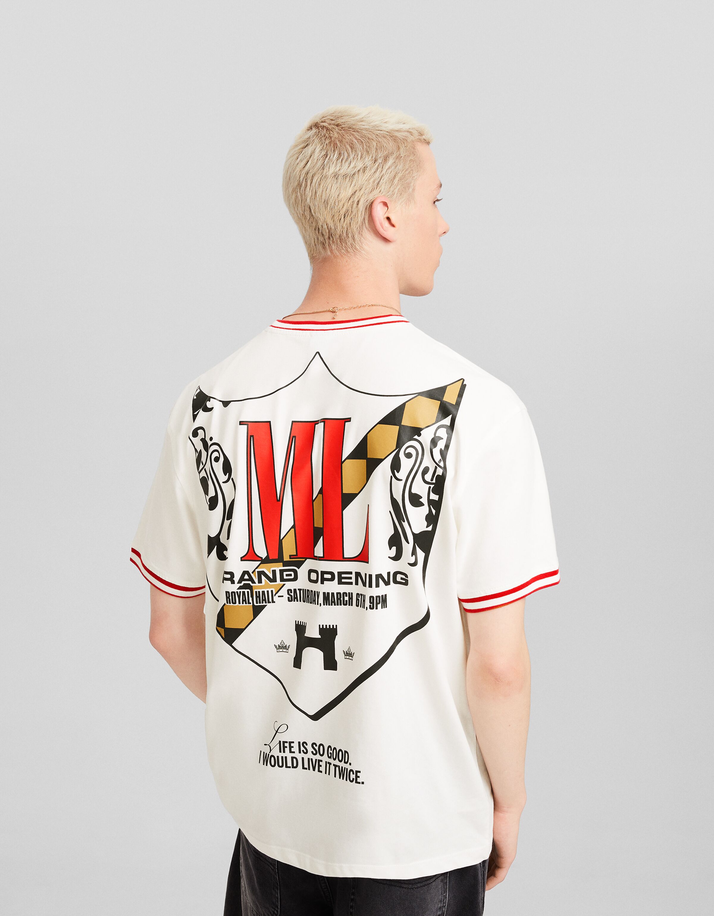 Camiseta manga corta boxy fit print