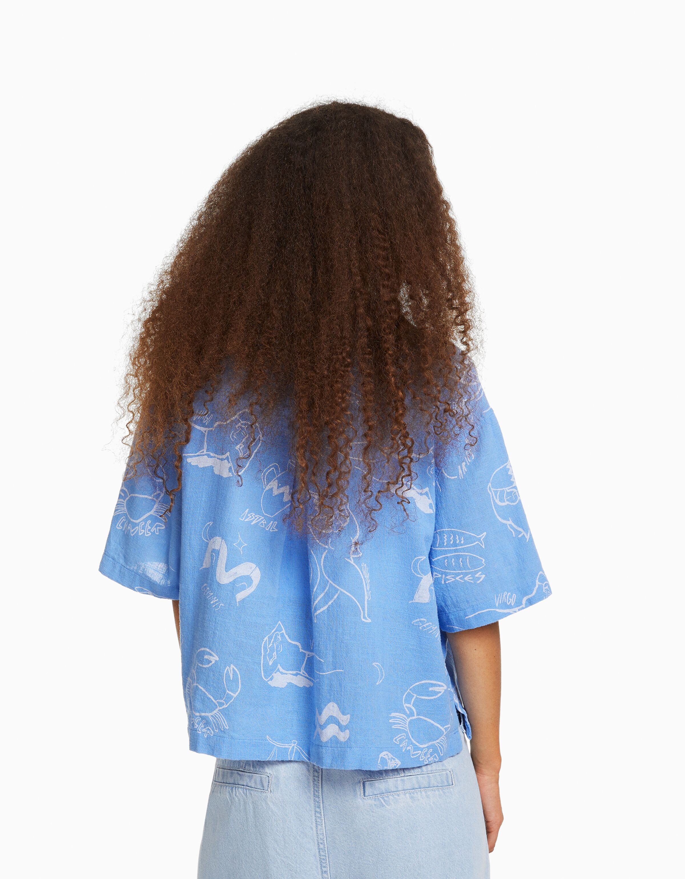 Camisa manga corta estructura rústica