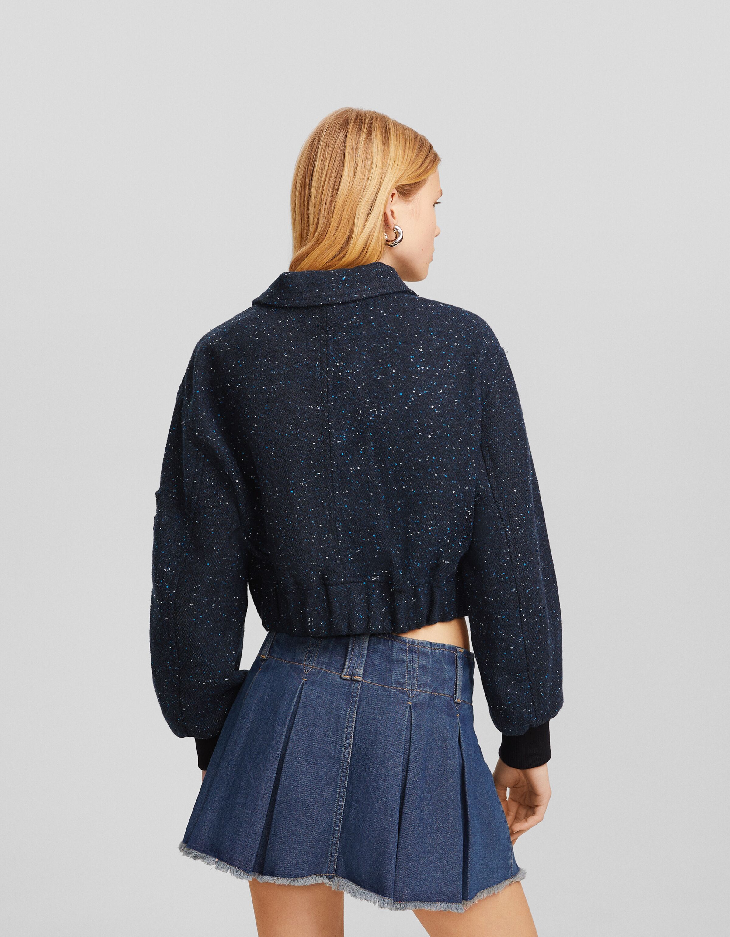 Cazadora bomber con lana