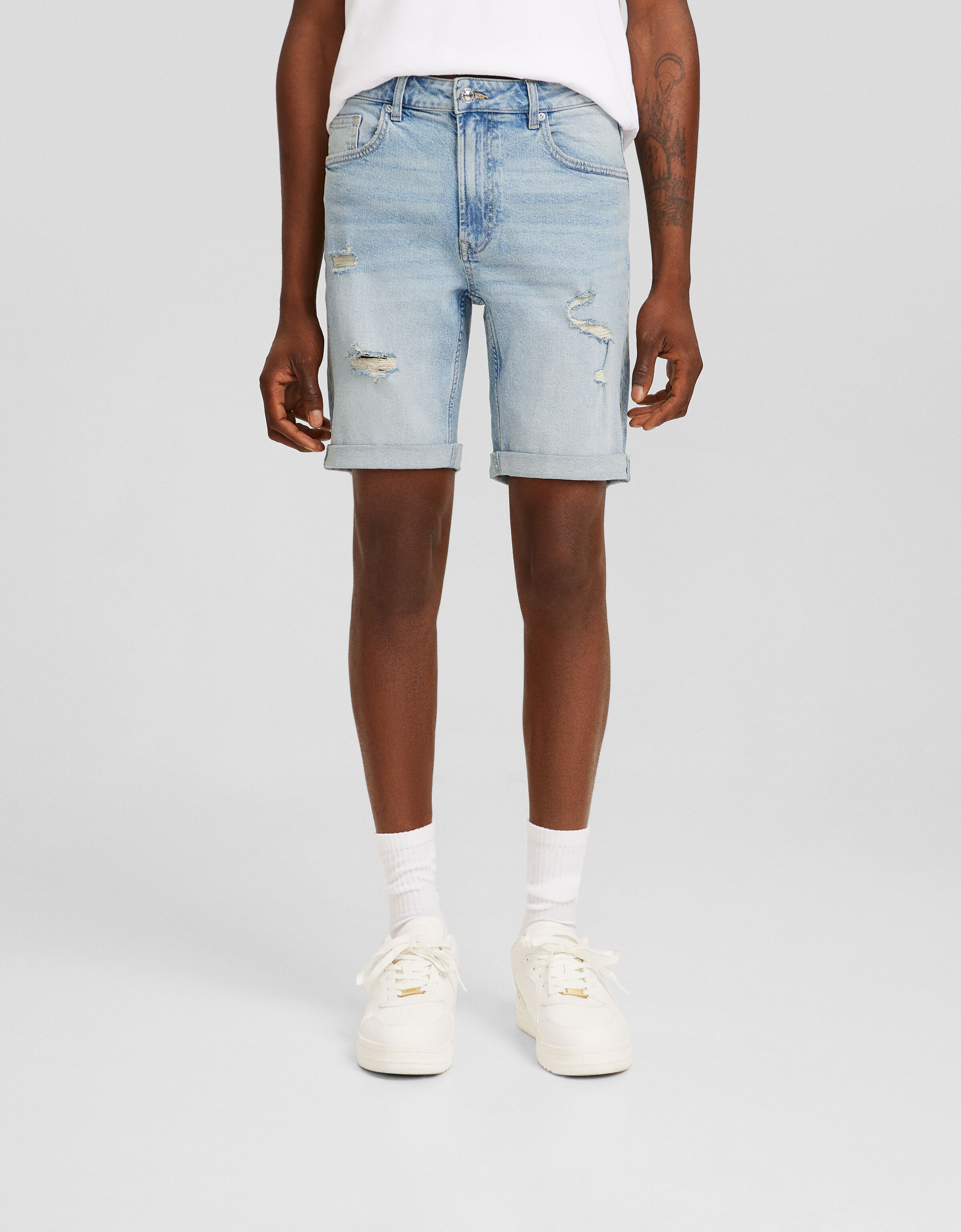 Bermuda skinny rotos